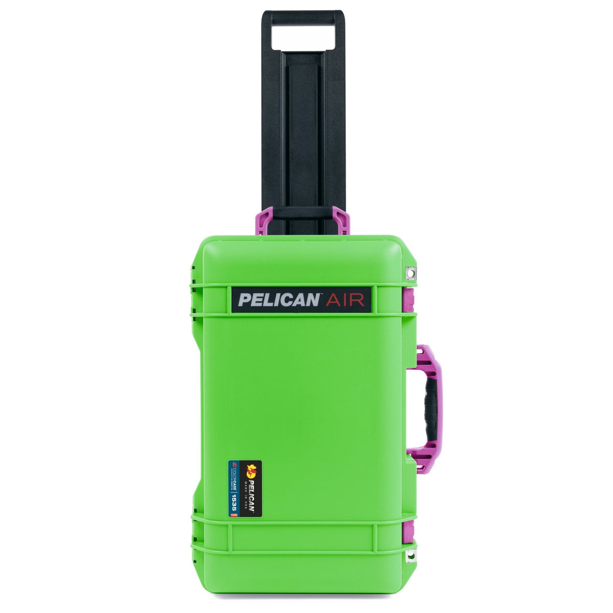 Pelican 1535 Air Carry - on Case - Lime Green &amp; Magenta Trolley - Empty