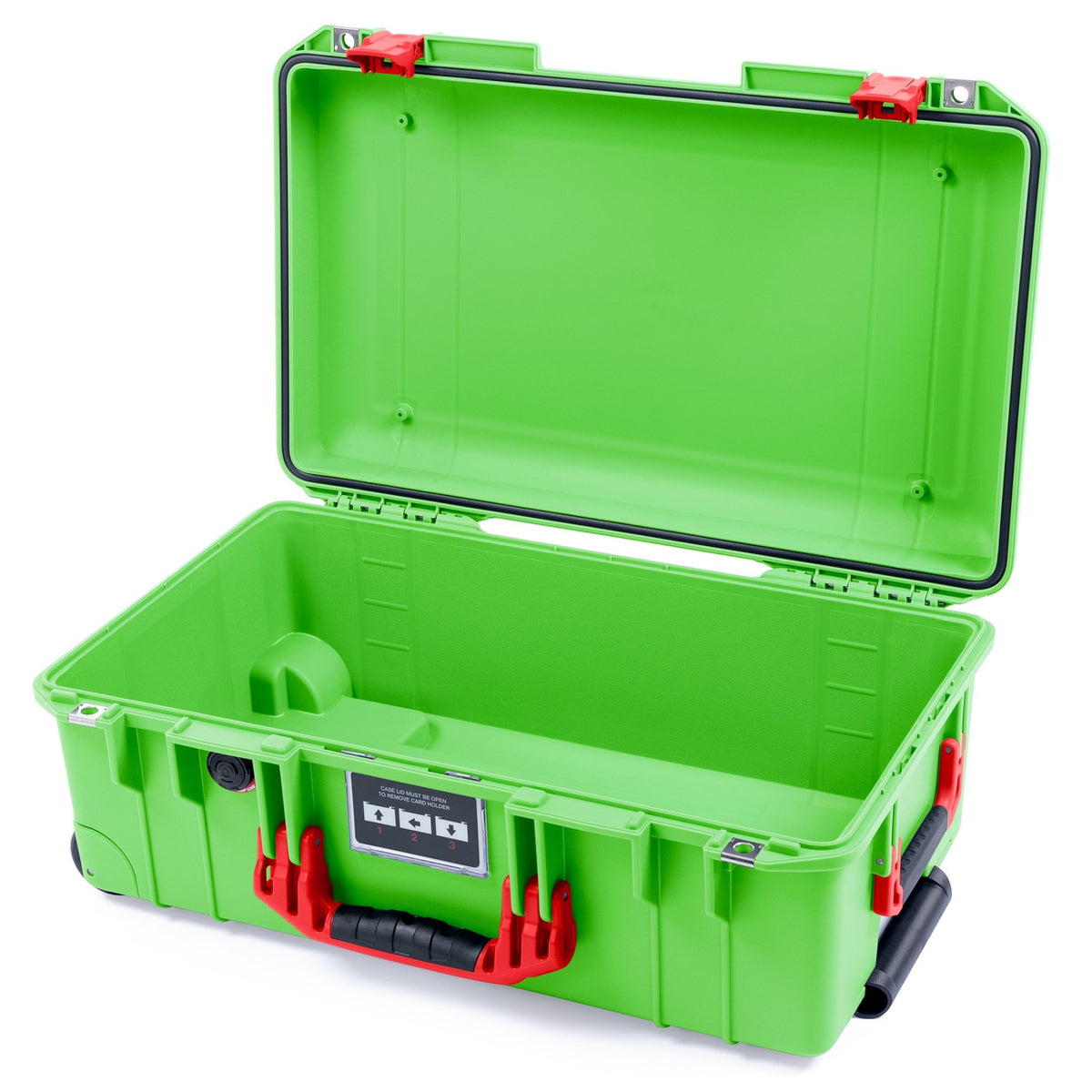Pelican 1535 Air Carry - on Case - Lime Green &amp; Red - Empty
