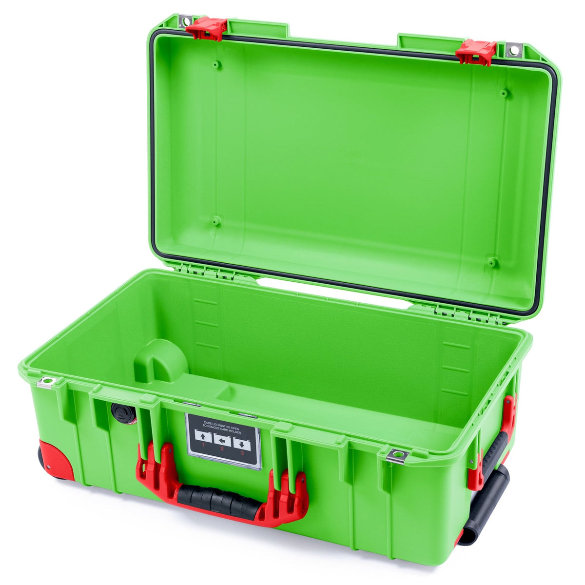 Pelican 1535 Air Carry - on Case - Lime Green & Red Trolley - Empty