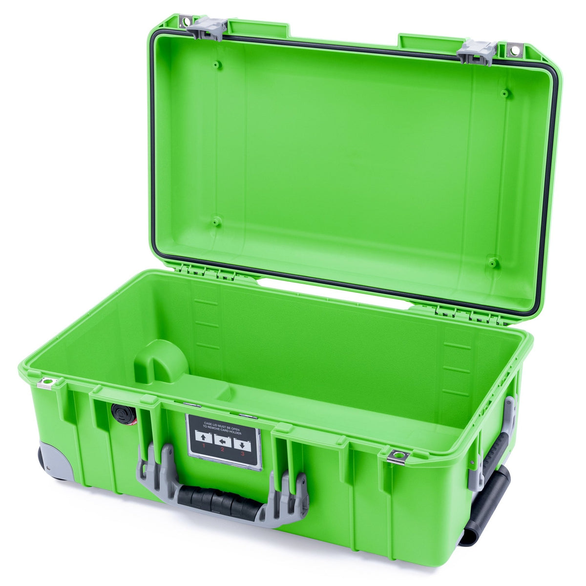 Pelican 1535 Air Carry - on Case - Lime Green &amp; Silver Trolley - Empty
