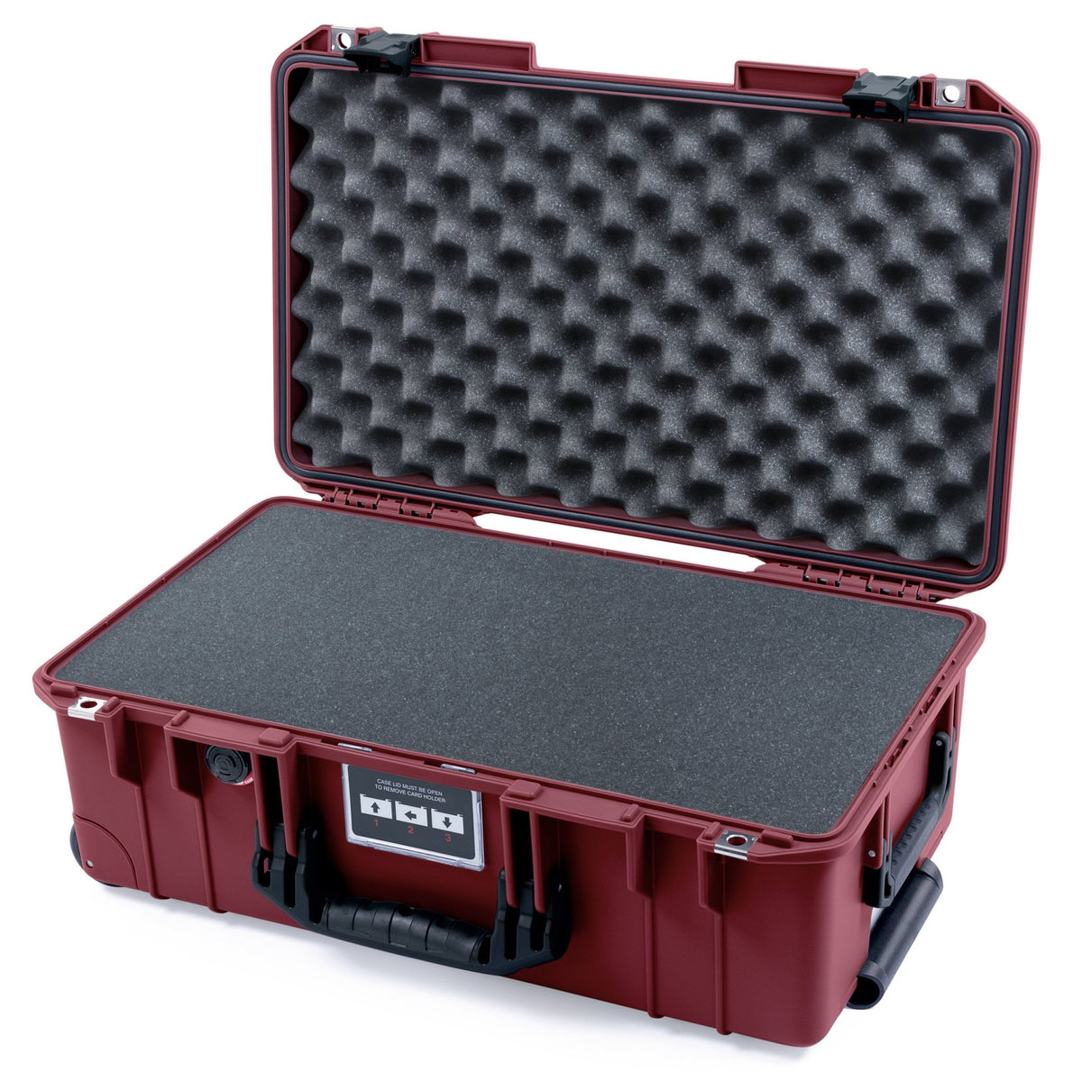 Pelican 1535 Air Carry-on Case - Oxblood &amp; Black - Pick &amp; Pluck Foam / Convoluted Lid Foam