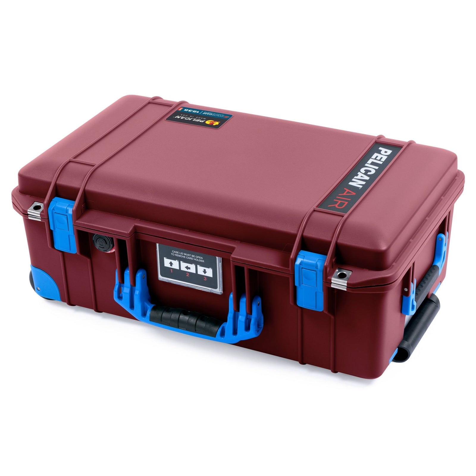 Pelican 1535 Air Carry-on Case - Oxblood & Blue Trolley - Empty