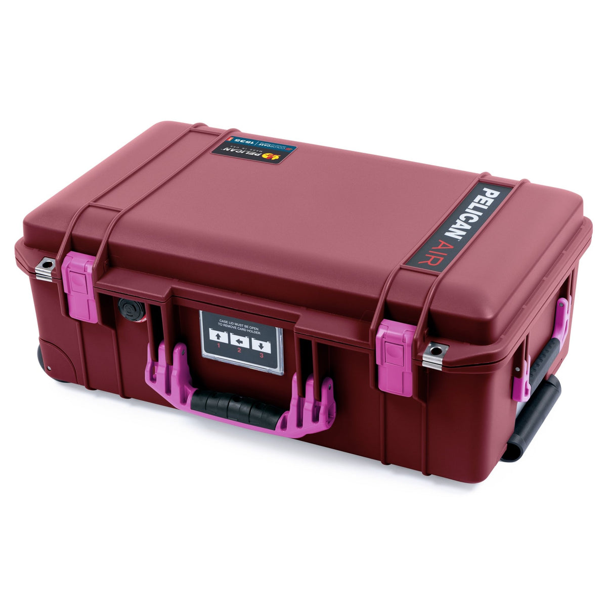 Pelican 1535 Air Carry-on Case - Oxblood &amp; Magenta - Empty