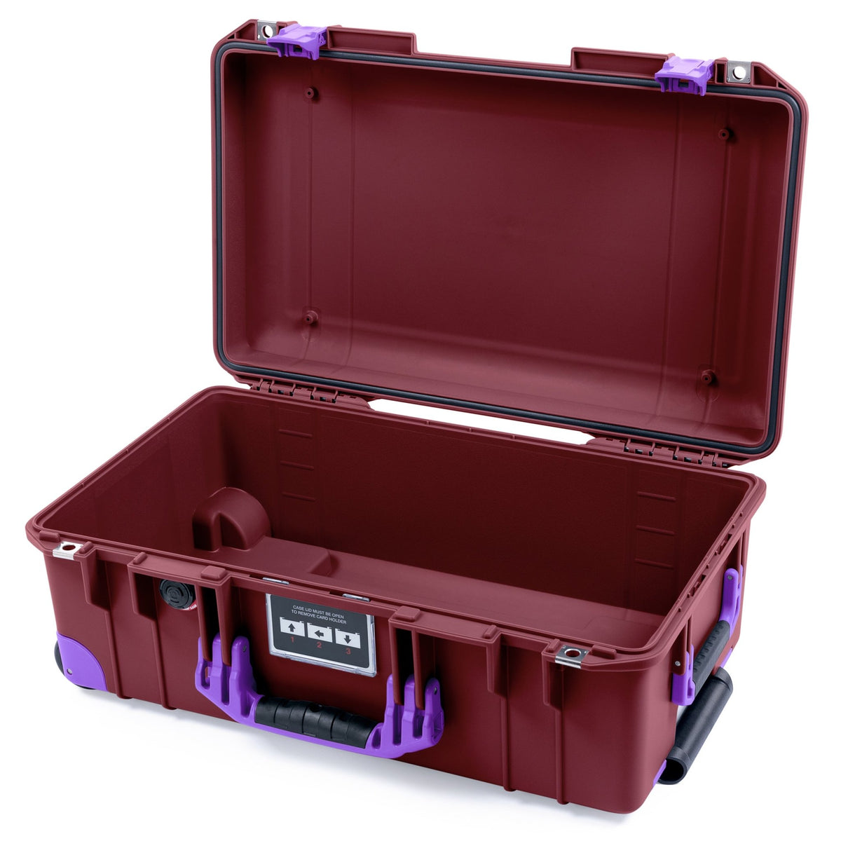 Pelican 1535 Air Carry - on Case - Oxblood &amp; Purple Trolley - Empty