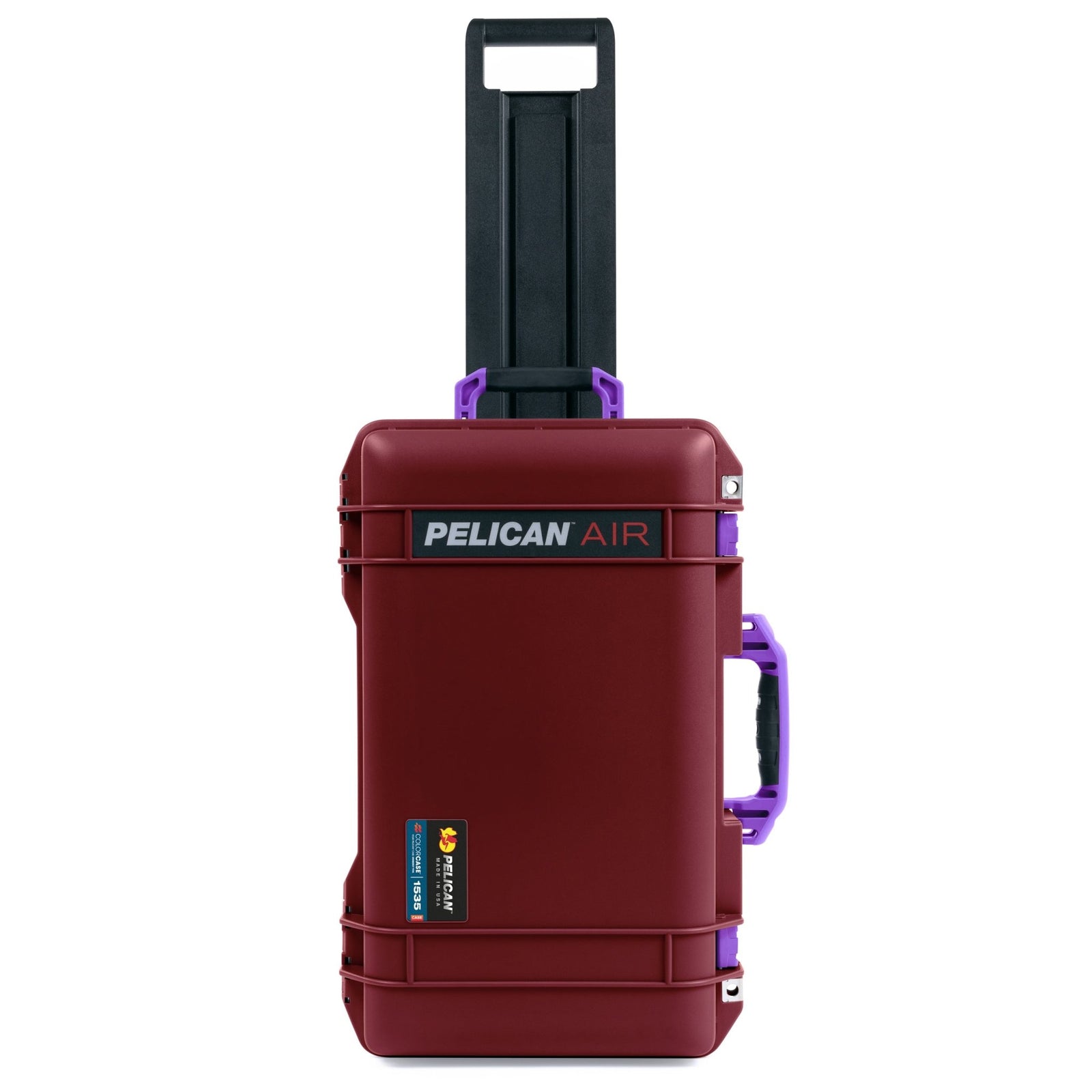 Pelican 1535 Air Carry - on Case - Oxblood & Purple Trolley - Empty