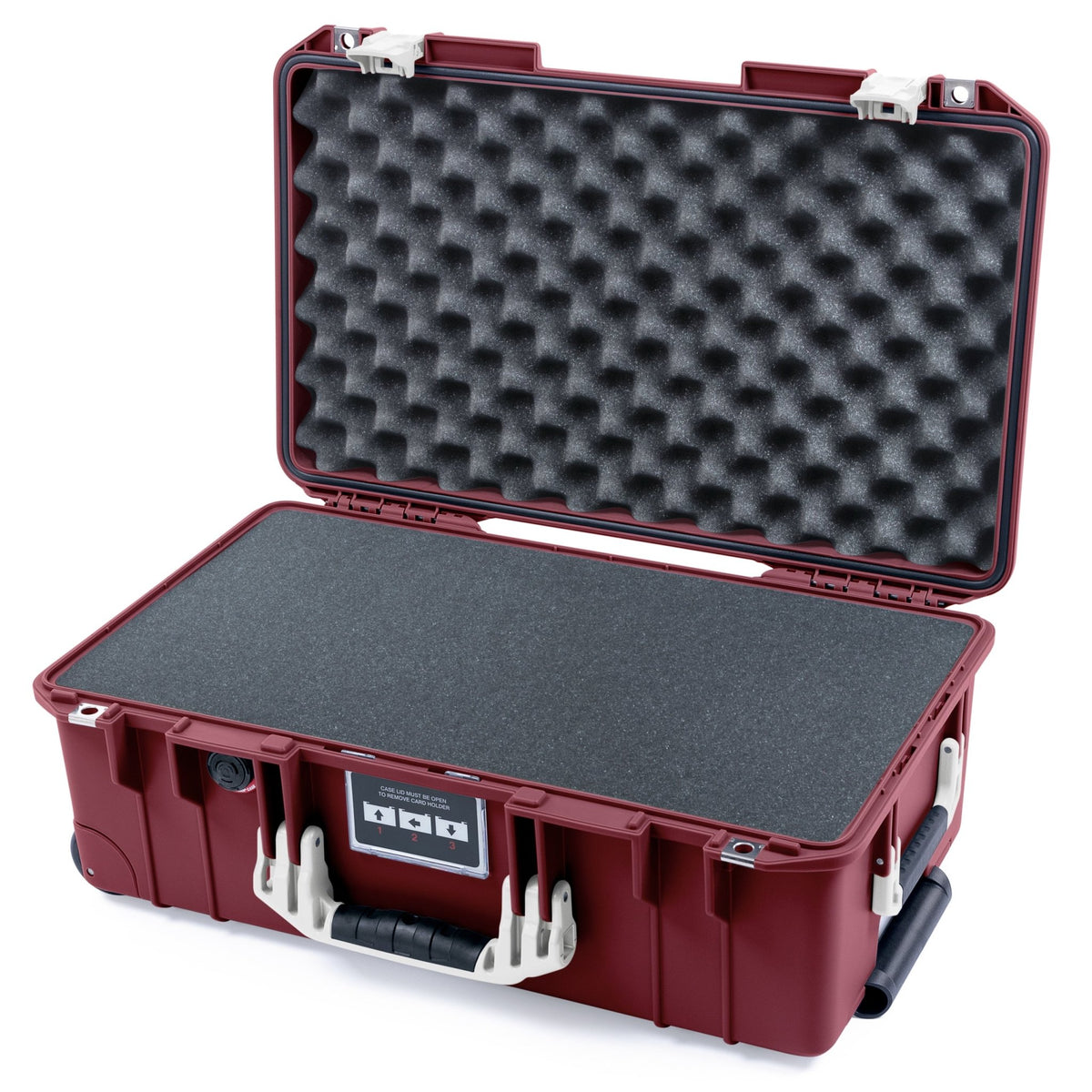Pelican 1535 Air Carry - on Case - Oxblood &amp; Whiteout - Pick &amp; Pluck Foam / Convoluted Lid Foam