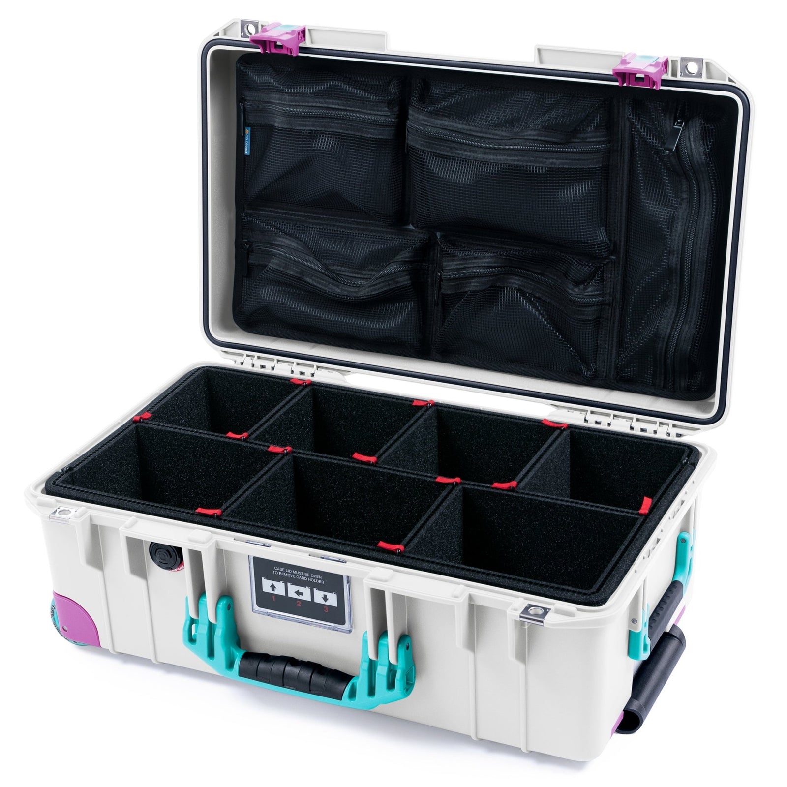Pelican 1535 Air Retro Remix Case - Miami Days - TrekPak Divider System / Mesh Lid Organizer