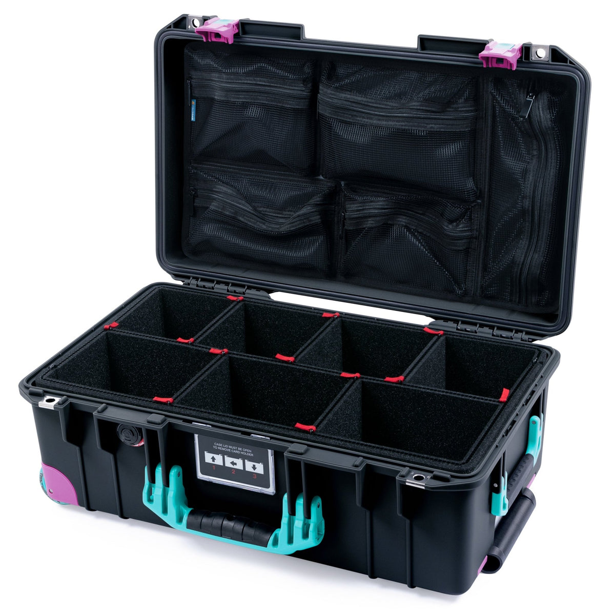 Pelican 1535 Air Retro Remix Case - Miami Nights - TrekPak Divider System / Mesh Lid Organizer