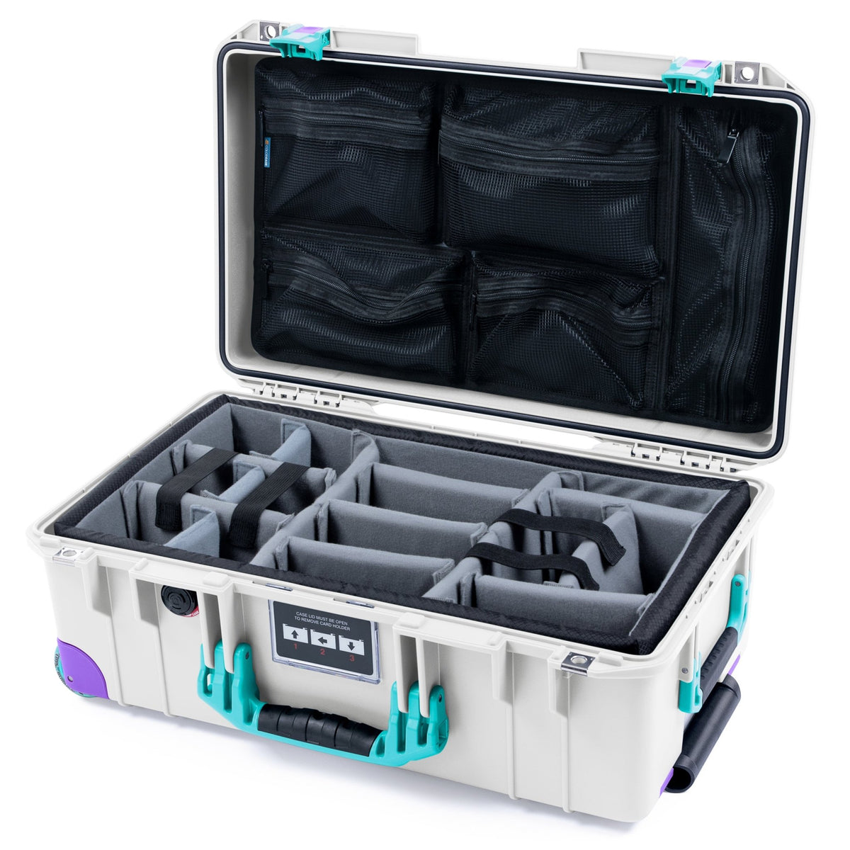 Pelican 1535 Air Retro Remix Case - Paper Cup Splash - Padded Microfiber Dividers / Mesh Lid Organizer