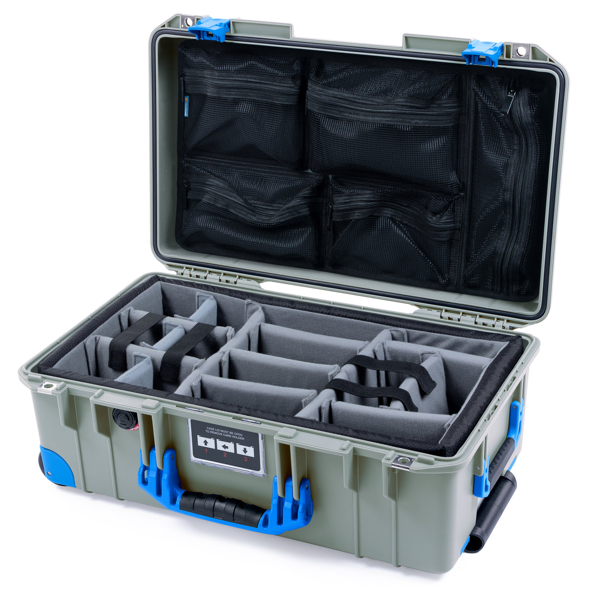 Pelican 1535 Air Carry-on Case - Sage &amp; Blue Trolley