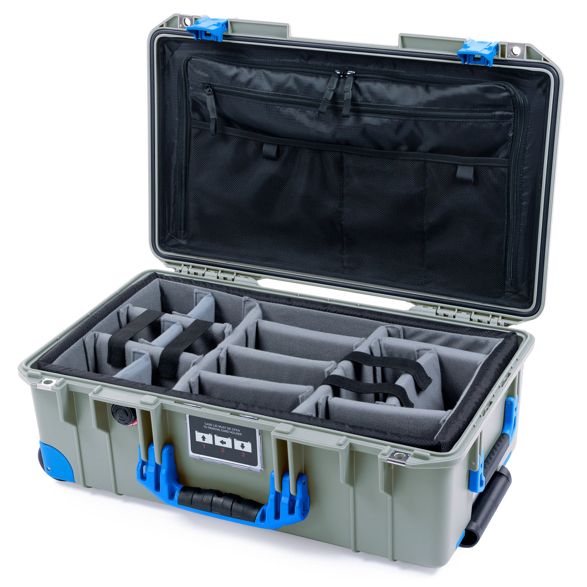 Pelican 1535 Air Carry-on Case - Sage &amp; Blue Trolley