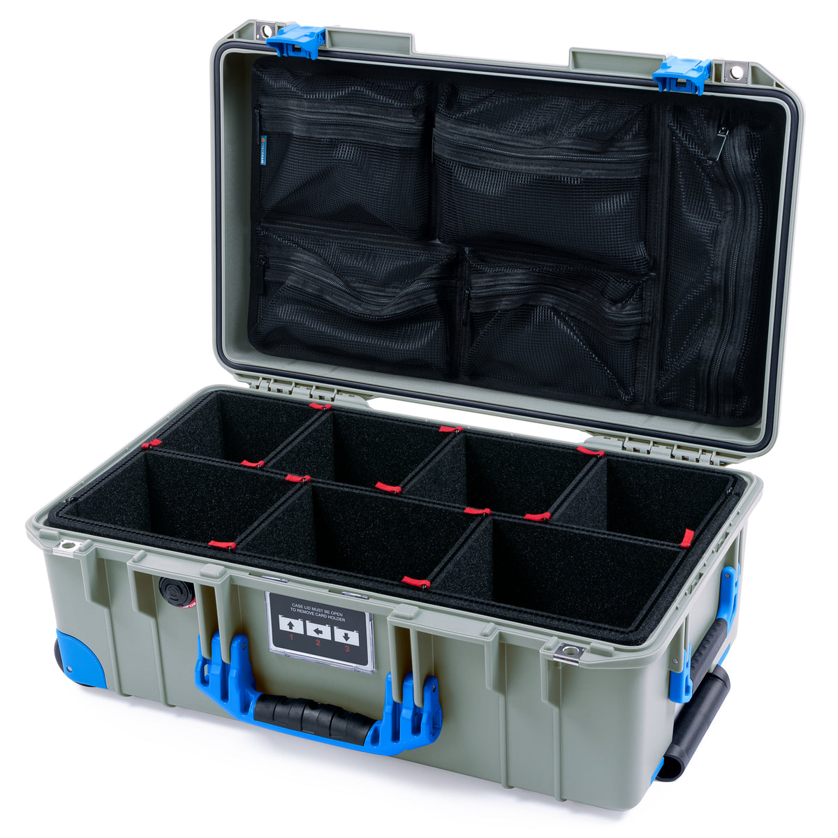 Pelican 1535 Air Carry-on Case - Sage &amp; Blue Trolley