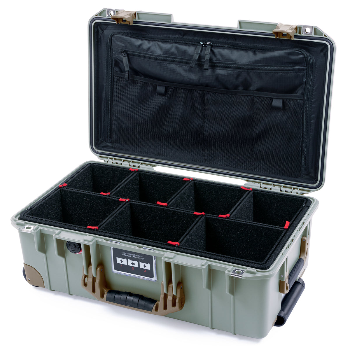 Pelican 1535 Air Carry-on Case - Sage &amp; Dark Desert Dirt Trolley