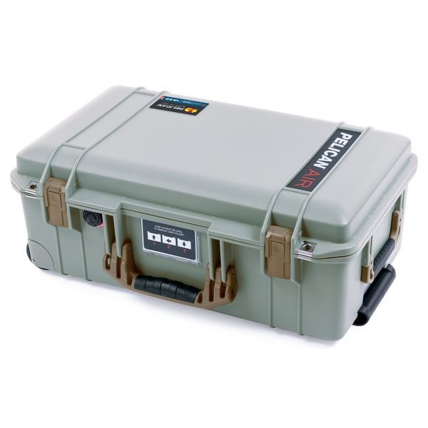 Pelican 1535 Air, Sage Case with Dark Desert Dirt Handles