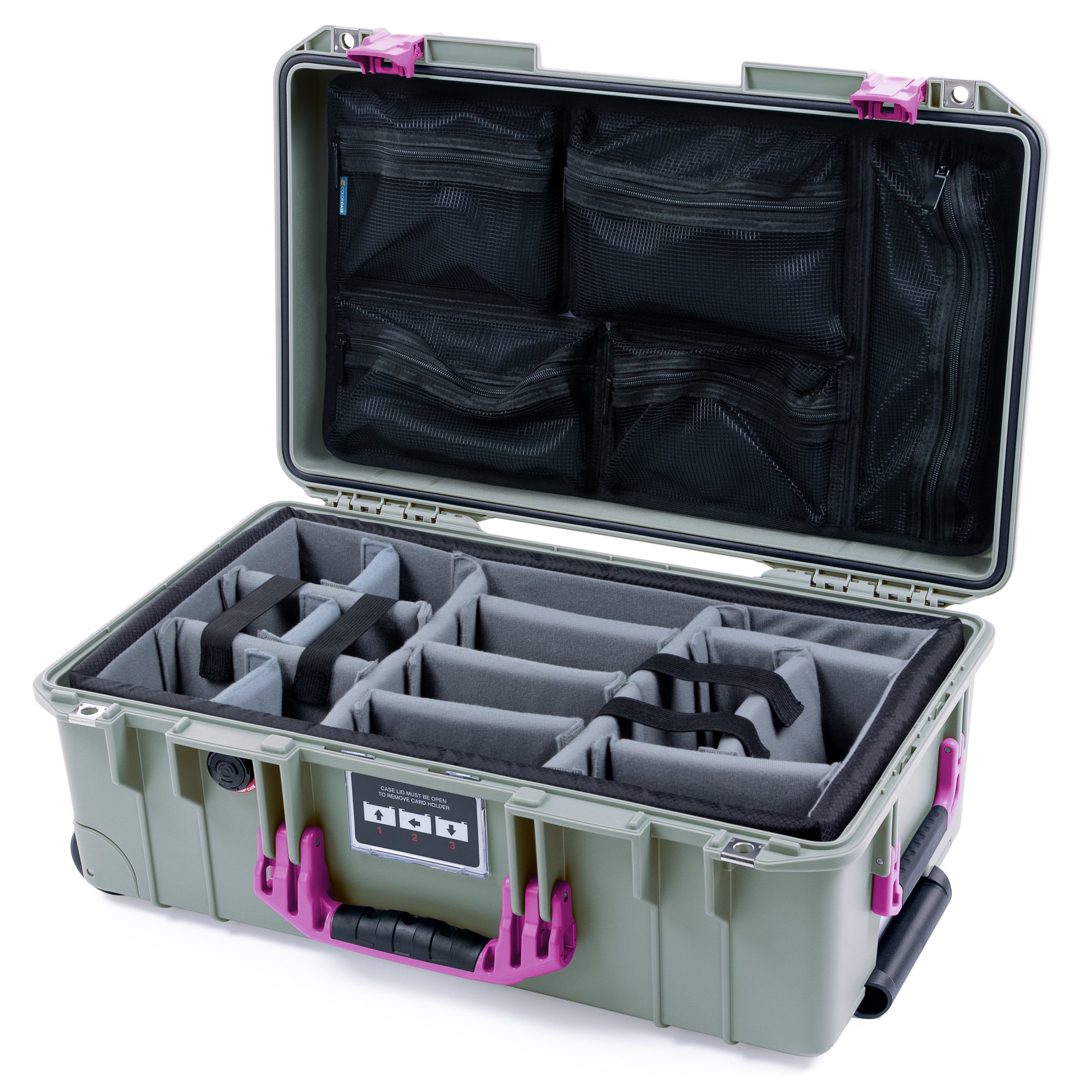 Pelican 1535 Air Carry-on Case - Sage & Magenta