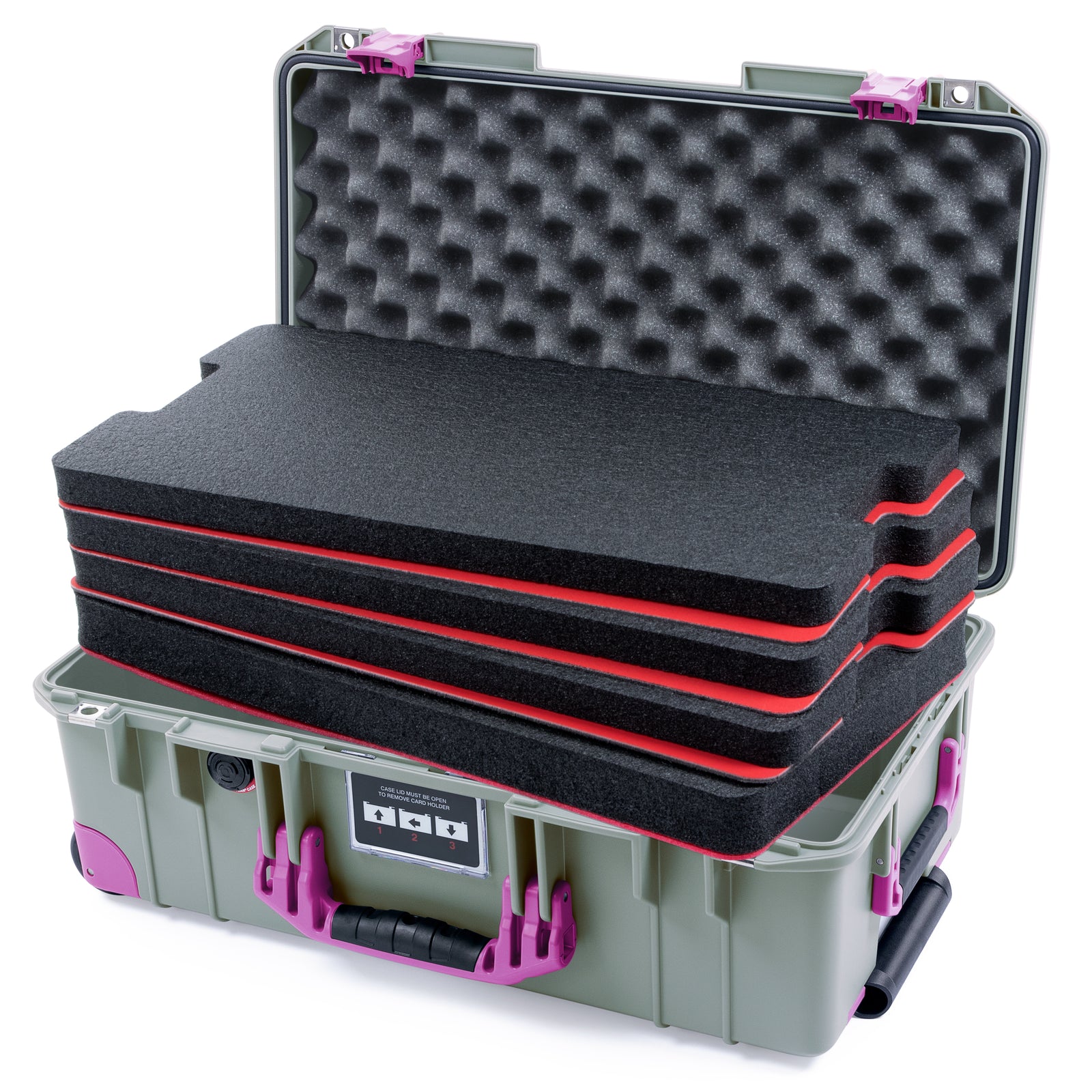 Pelican 1535 Air Carry-on Case - Sage & Magenta Trolley