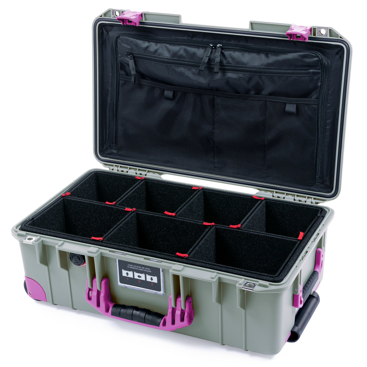 Pelican 1535 Air Carry-on Case - Sage &amp; Magenta Trolley