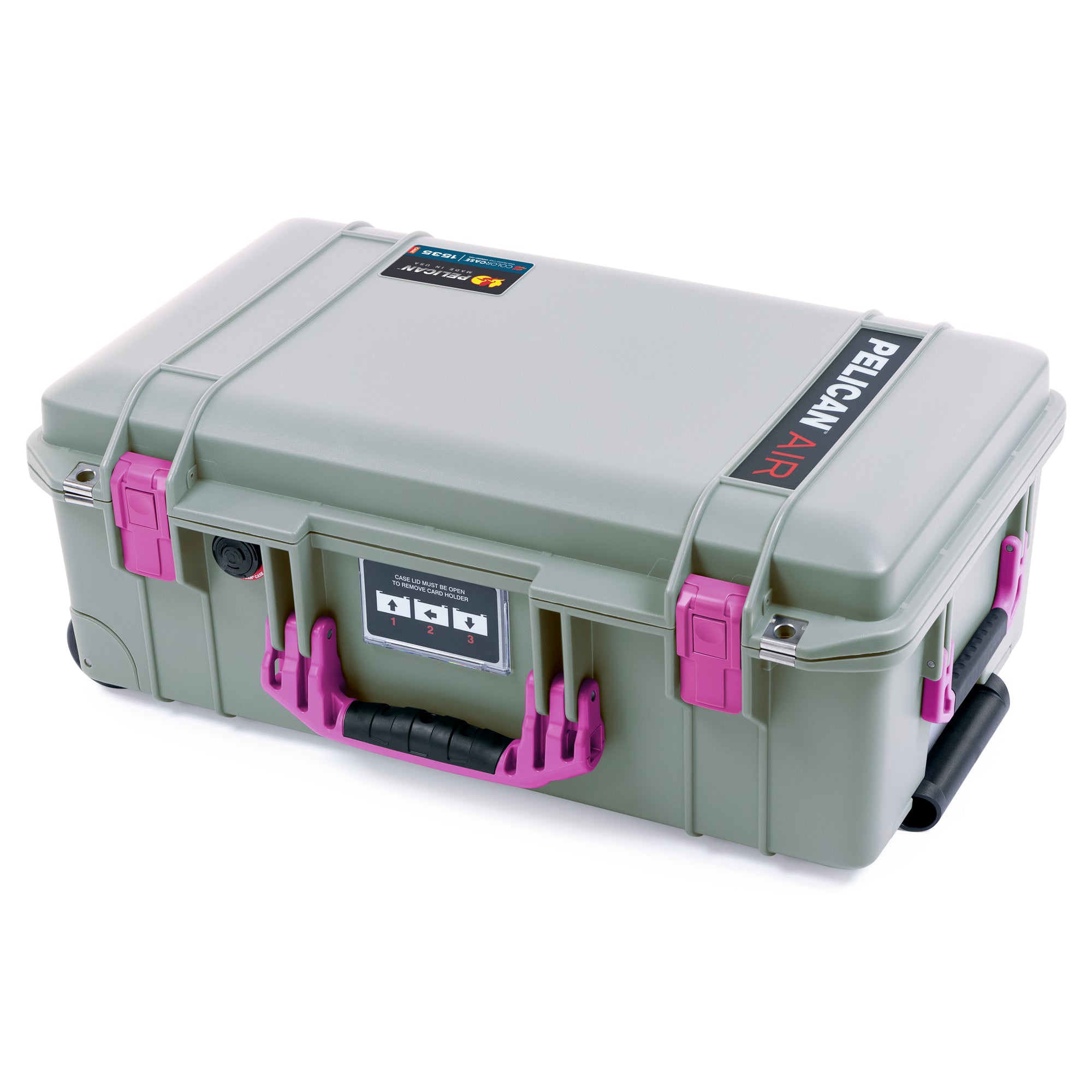 Pelican 1535 Air Carry-on Case - Sage & Magenta