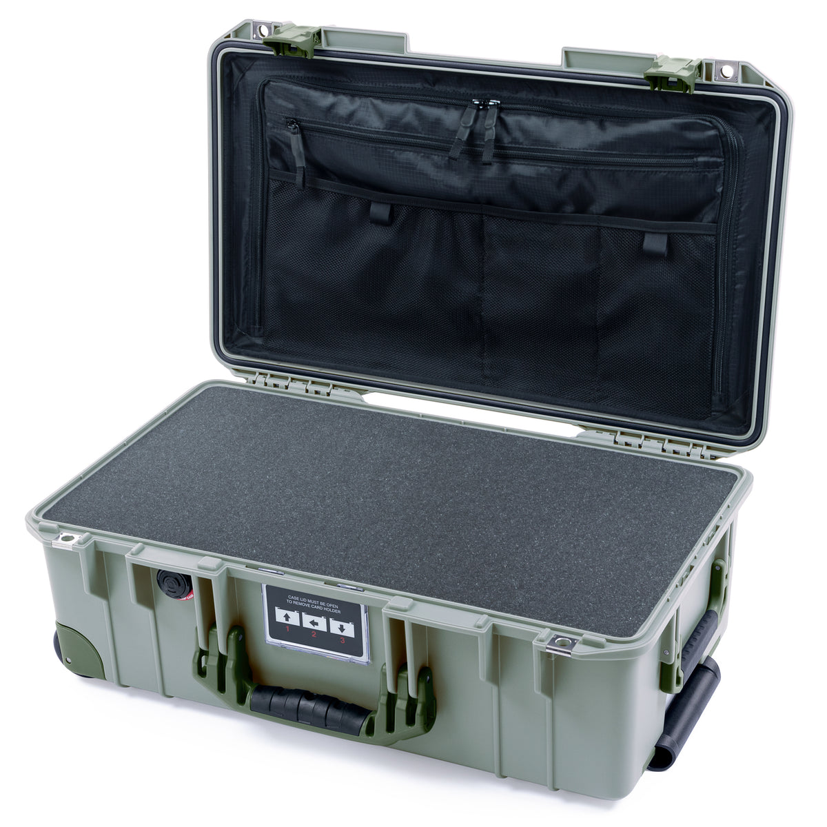 Pelican 1535 Air Carry-on Case - Sage &amp; OD Green Trolley