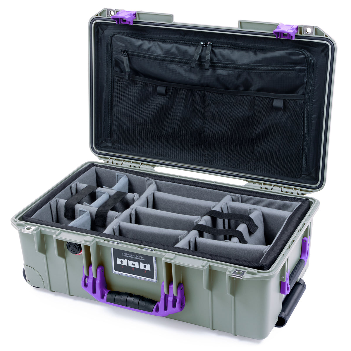 Pelican 1535 Air Carry-on Case - Sage &amp; Purple
