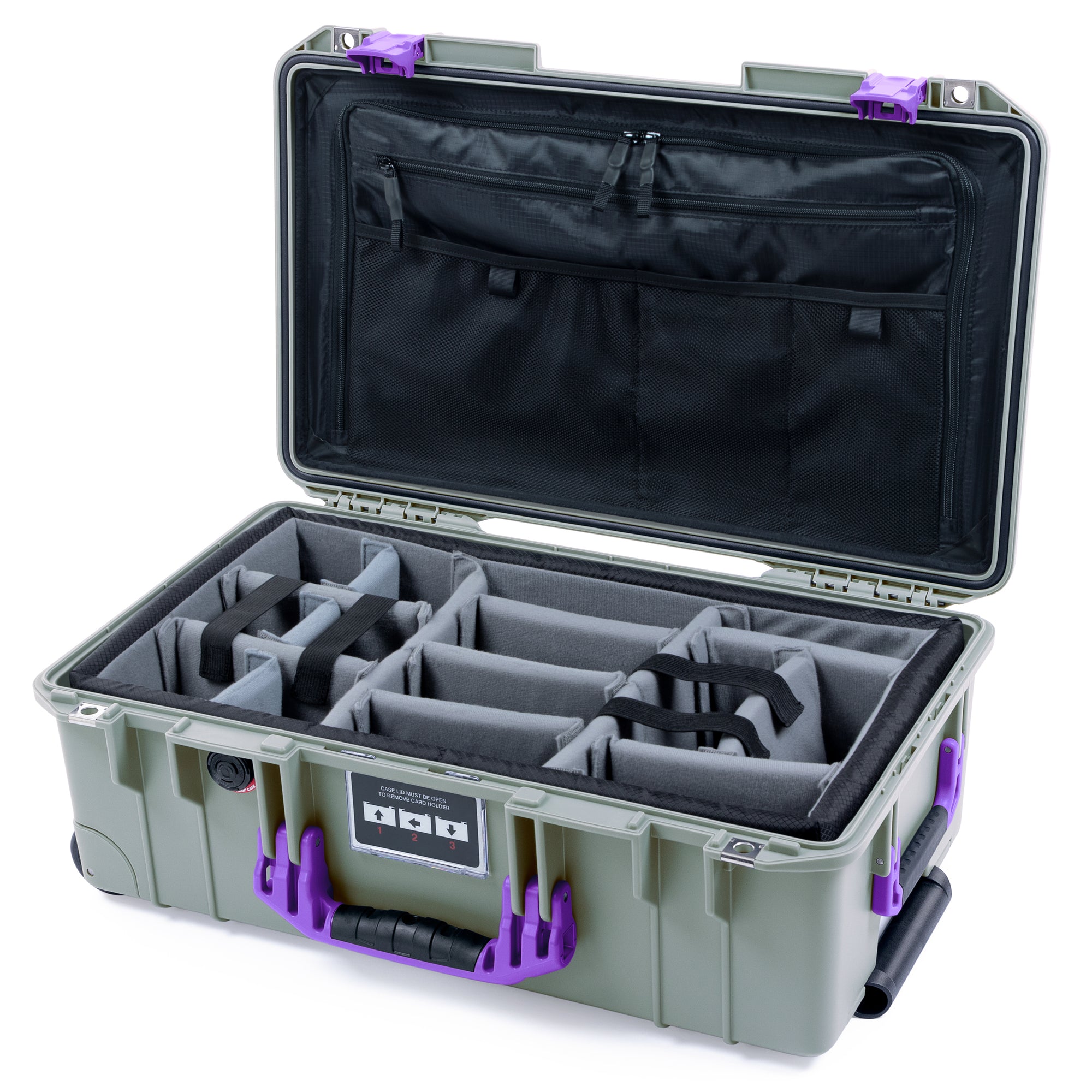 Pelican 1535 Air Carry-on Case - Sage & Purple