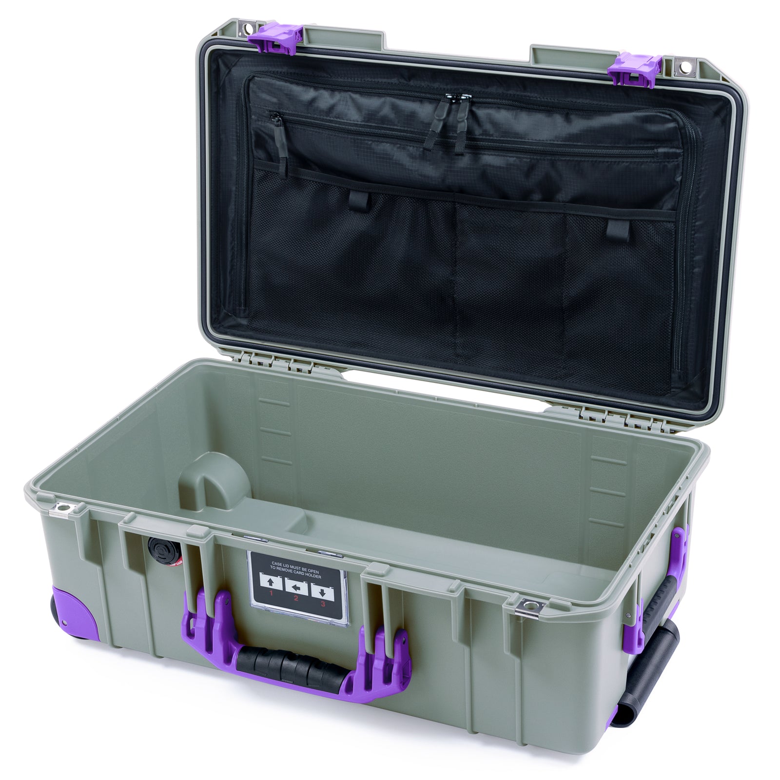 Pelican 1535 Air Carry-on Case - Sage & Purple Trolley