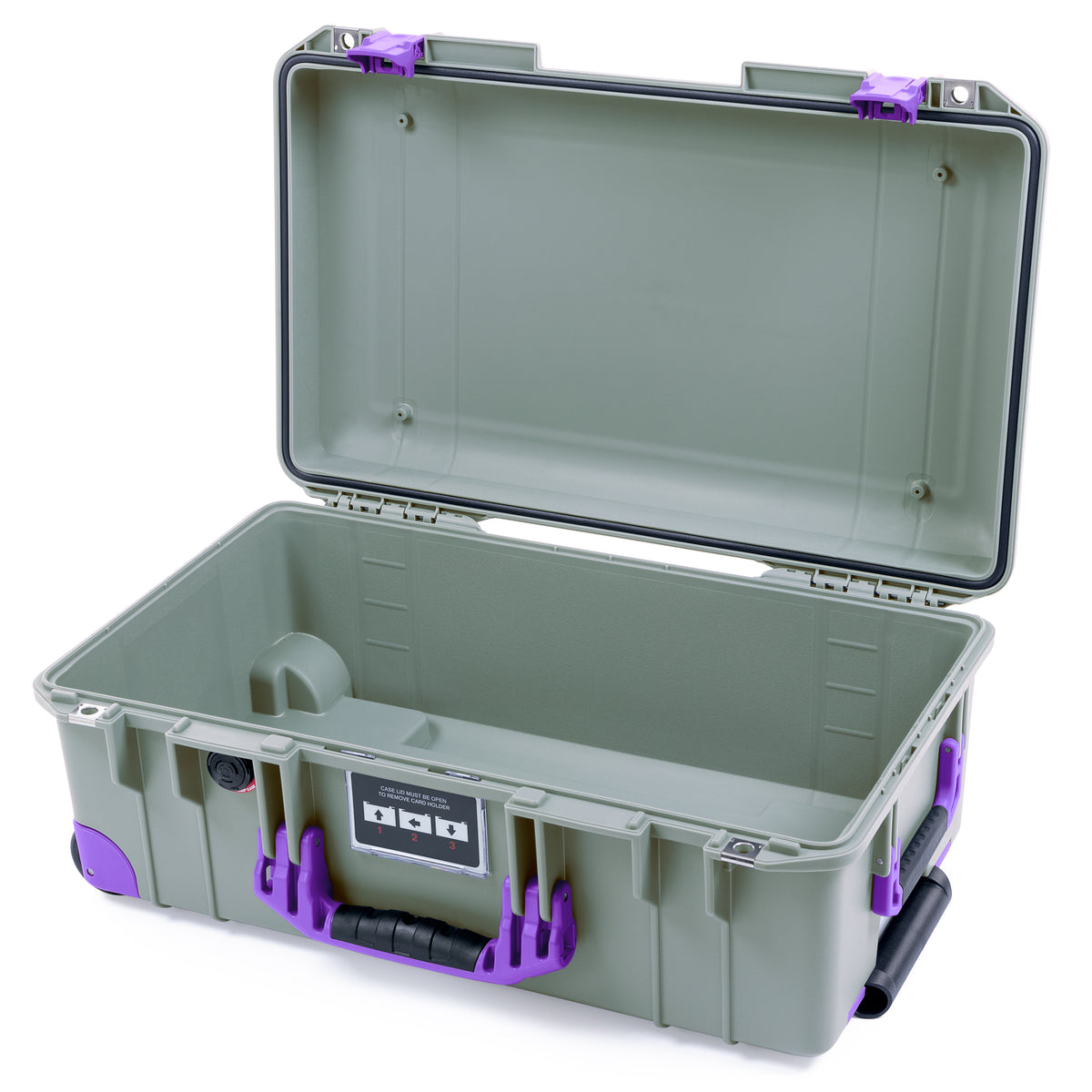 Pelican 1535 Air Carry-on Case - Sage &amp; Purple Trolley