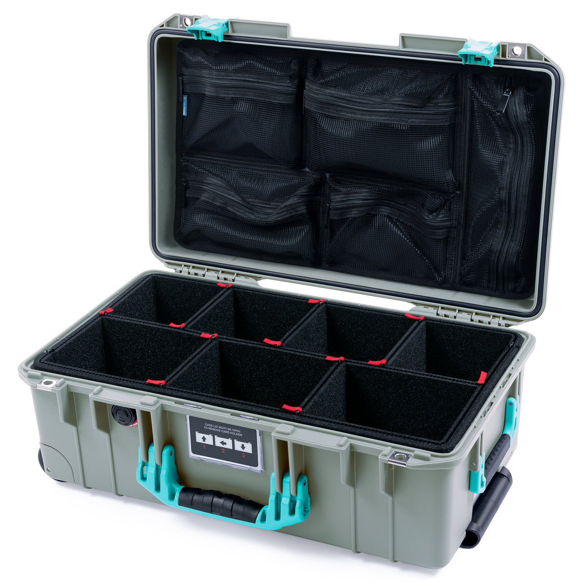 Pelican 1535 Air Carry-on Case - Sage &amp; Teal Trolley