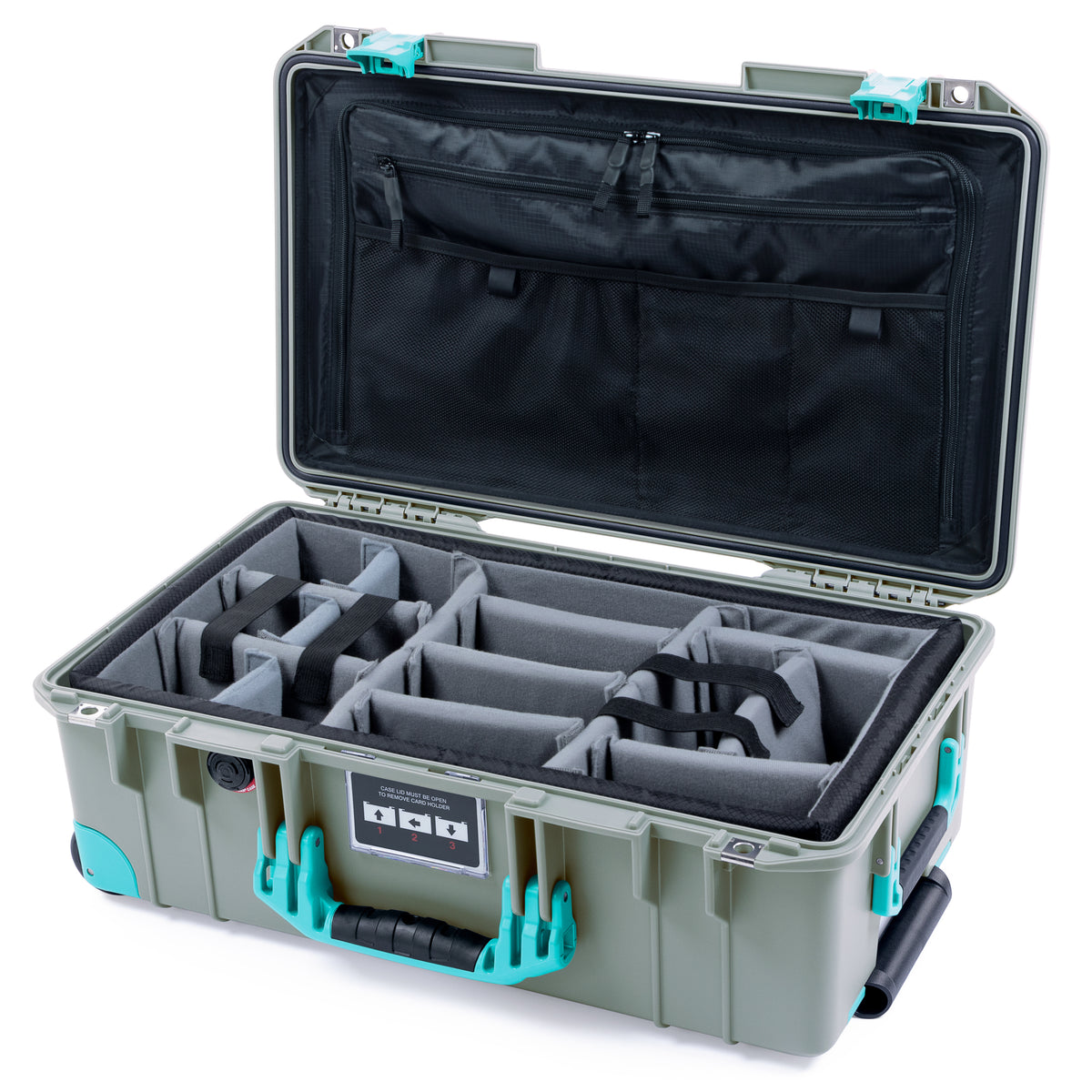 Pelican 1535 Air Carry-on Case - Sage &amp; Teal Trolley