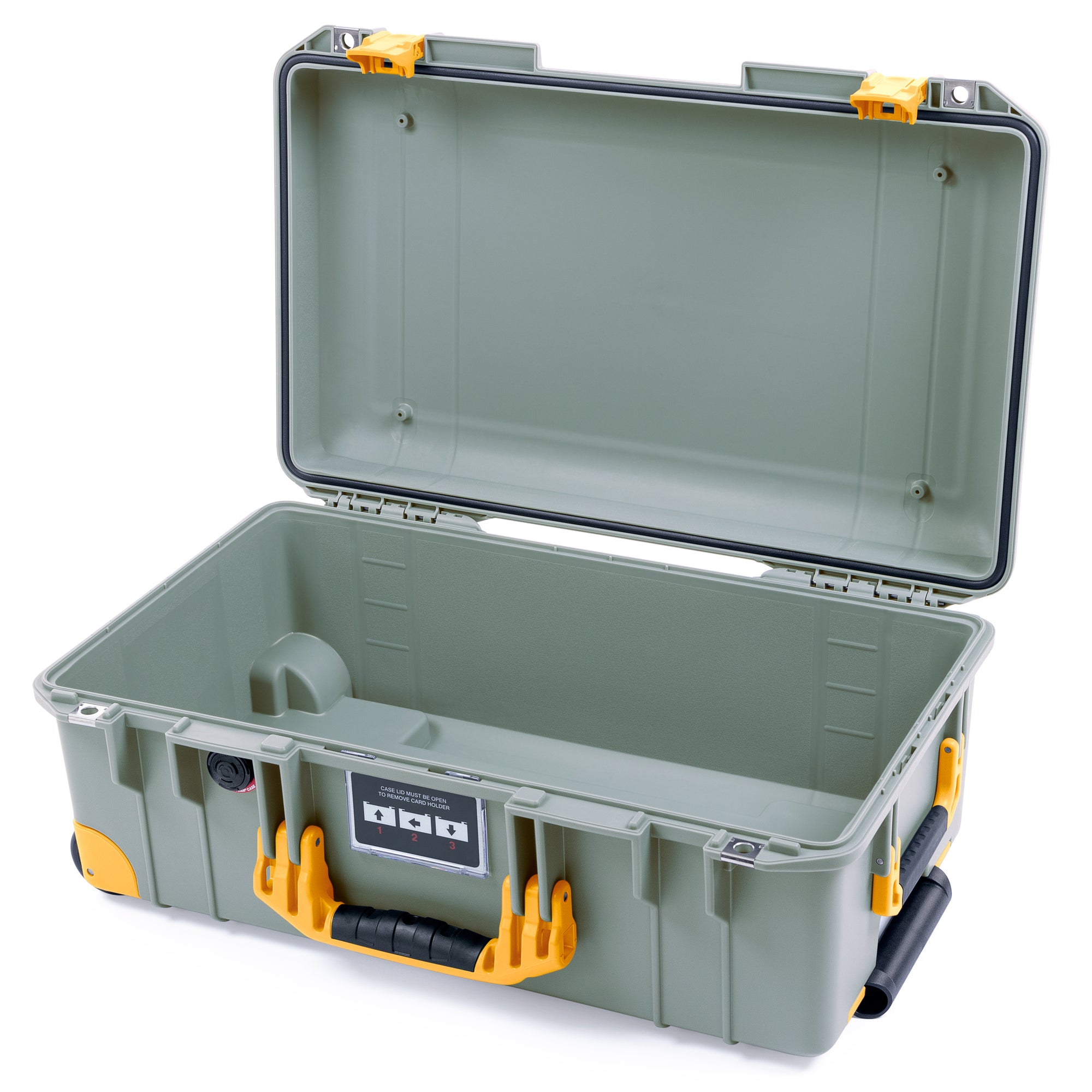 Pelican 1535 Air Carry-on Case - Sage & Yellow Trolley