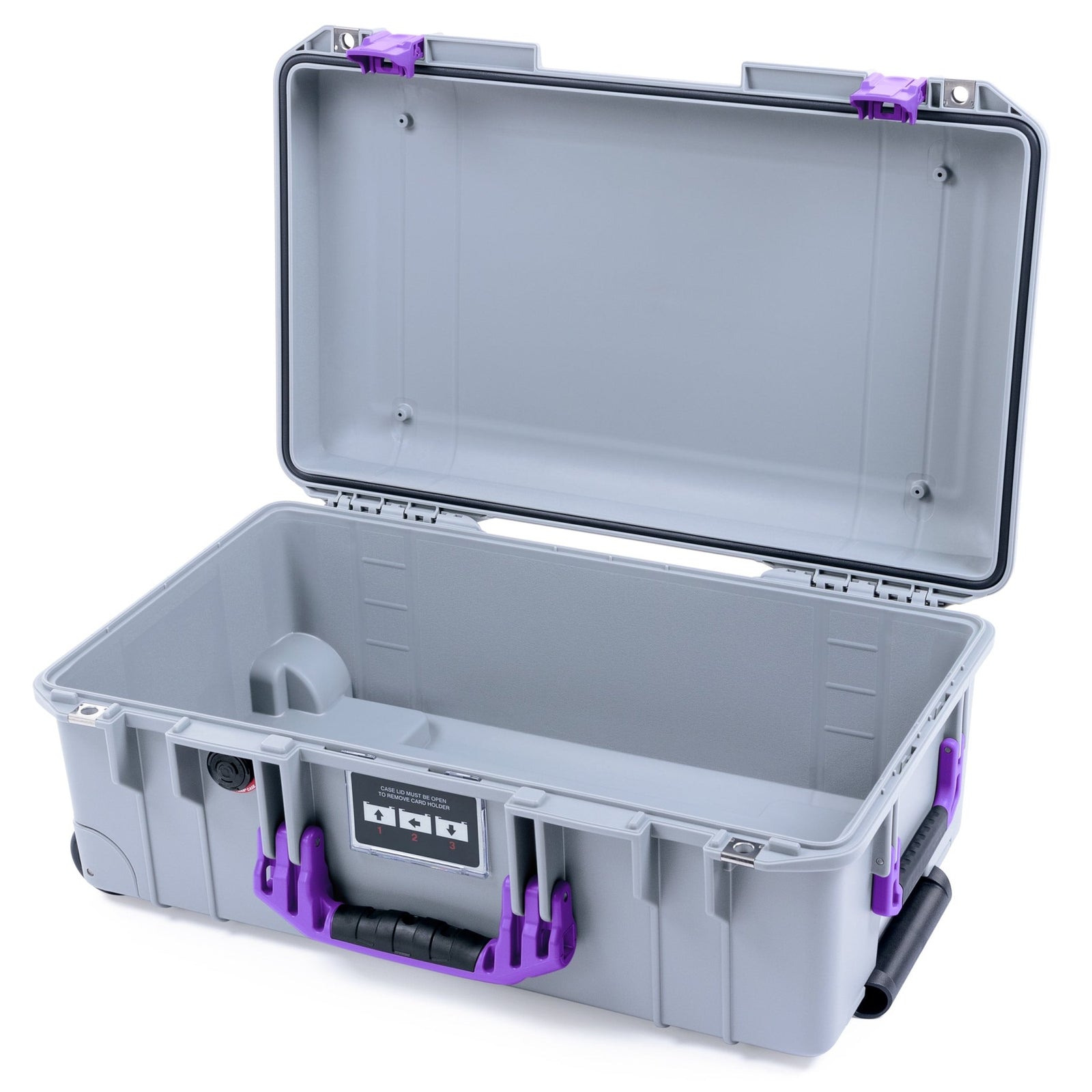 Pelican 1535 Air Carry - on Case - Silver & Purple - Empty