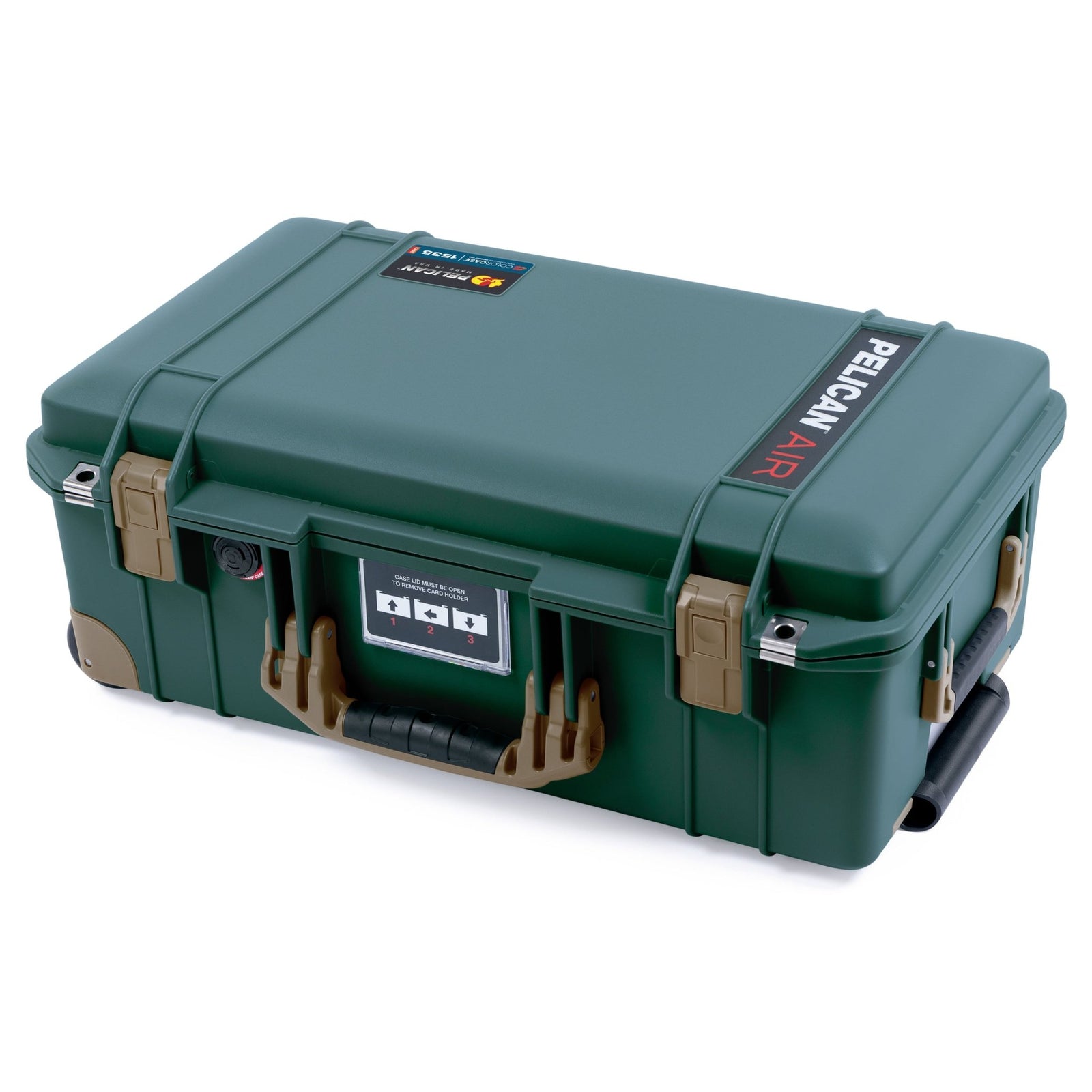 Pelican 1535 Air Carry - on Case - Trekking Green & Dark Desert Dirt Trolley - Empty
