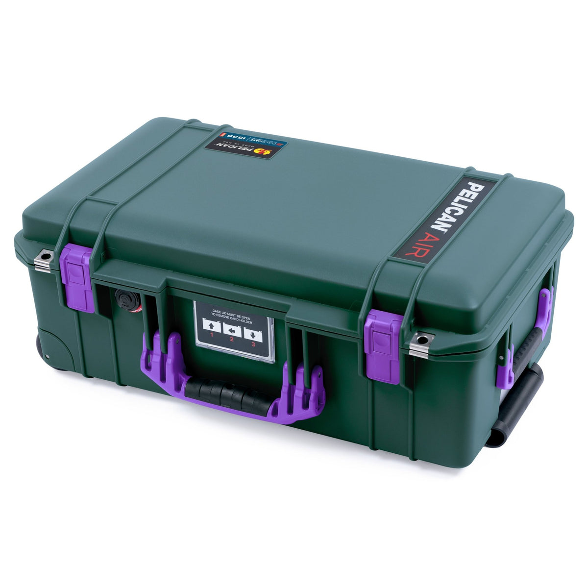Pelican 1535 Air Carry - on Case - Trekking Green &amp; Purple - Empty