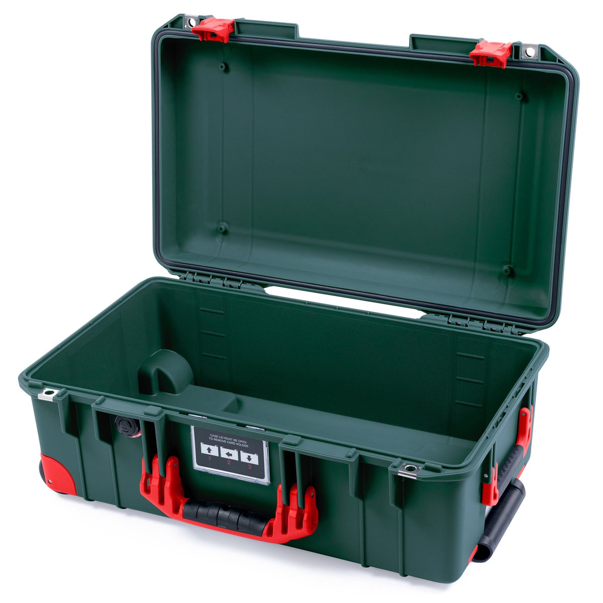 Pelican 1535 Air Carry-on Case - Trekking Green &amp; Red Trolley - Empty
