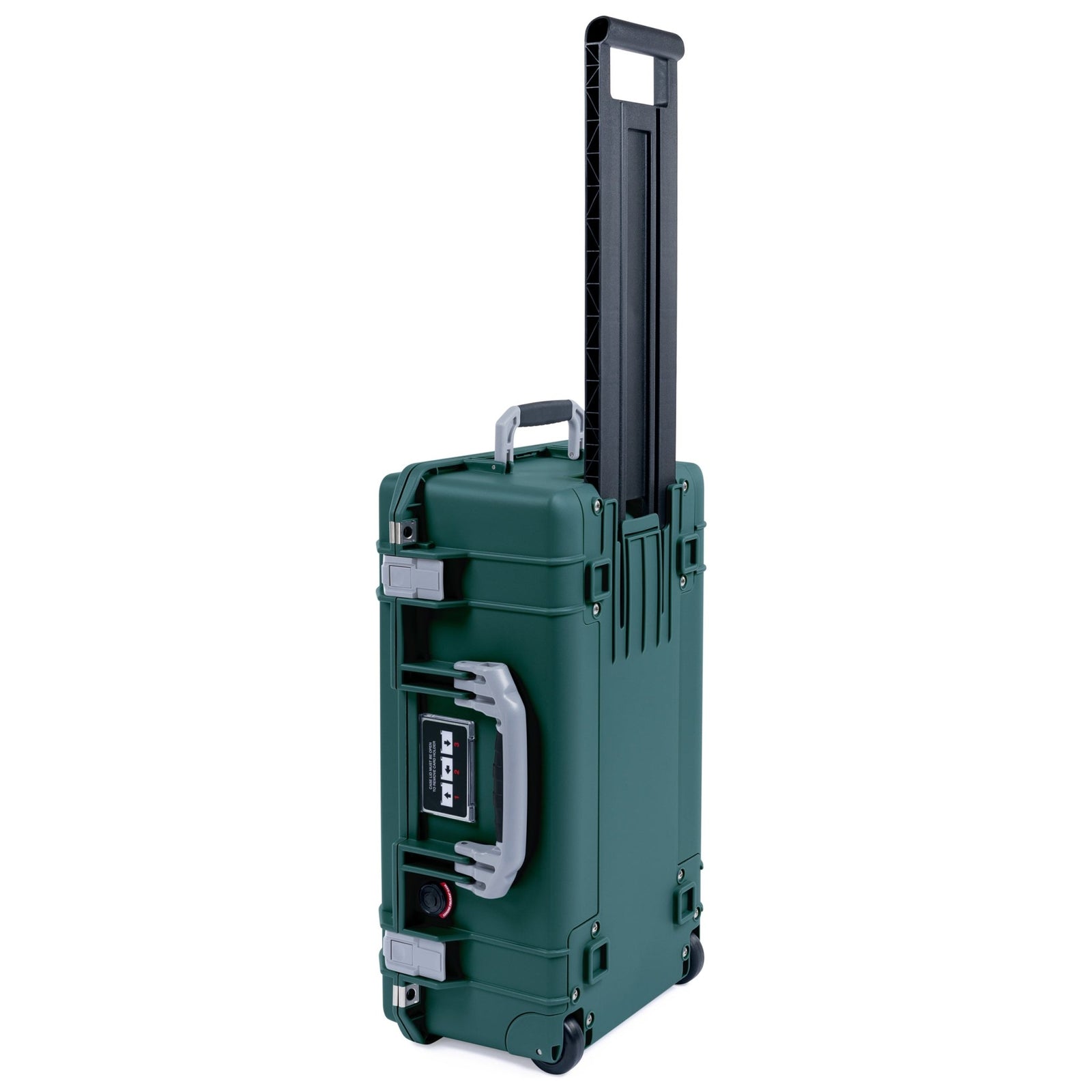 Pelican 1535 Air Carry-on Case in Trekking Green with Silver Handles and Latches