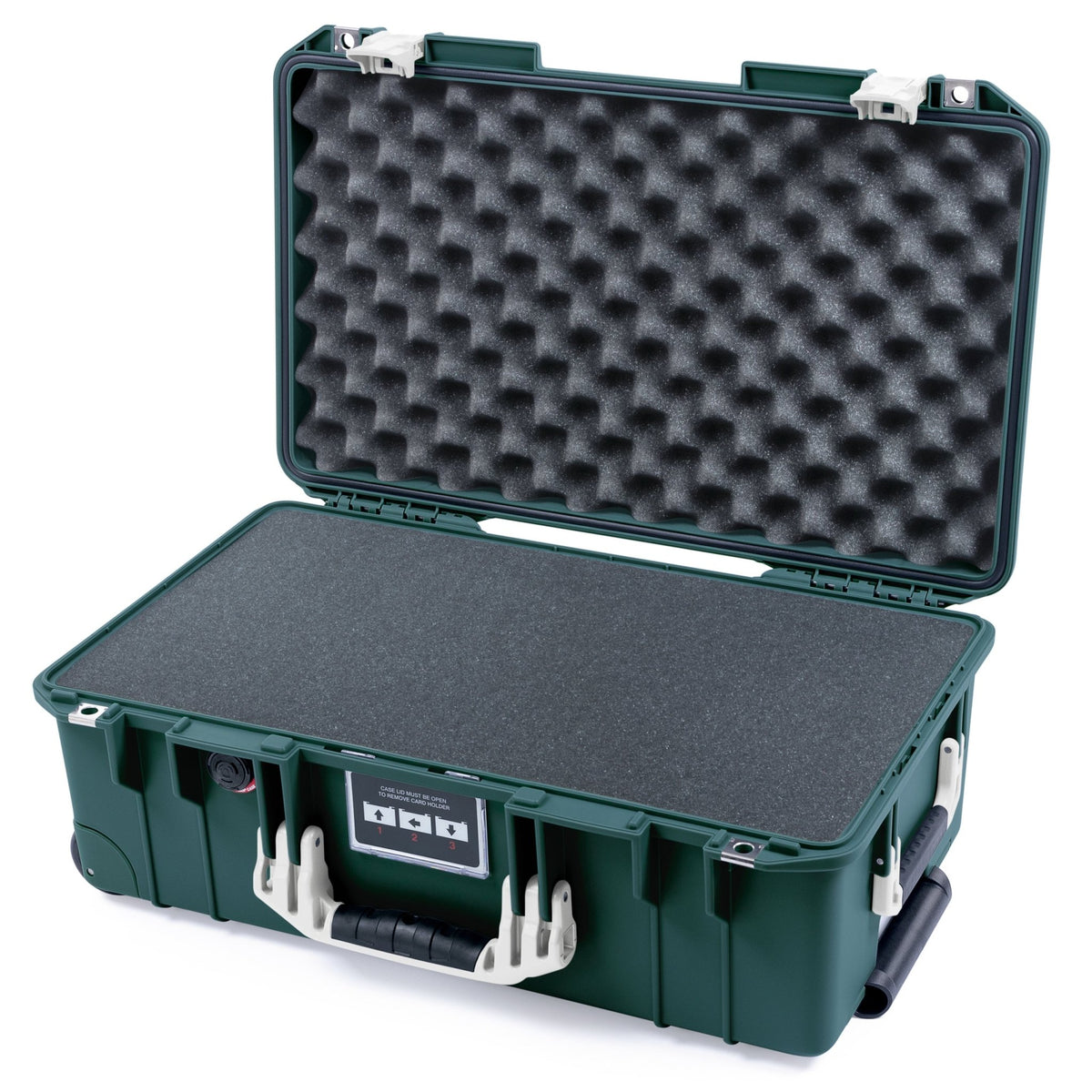 Pelican 1535 Air Carry - on Case - Trekking Green &amp; Whiteout - Pick &amp; Pluck Foam / Convoluted Lid Foam