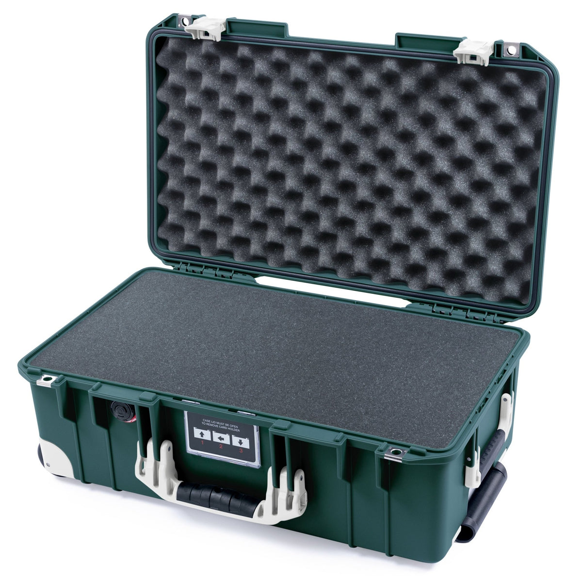 Pelican 1535 Air Carry - on Case - Trekking Green &amp; Whiteout Trolley - Pick &amp; Pluck Foam / Convoluted Lid Foam