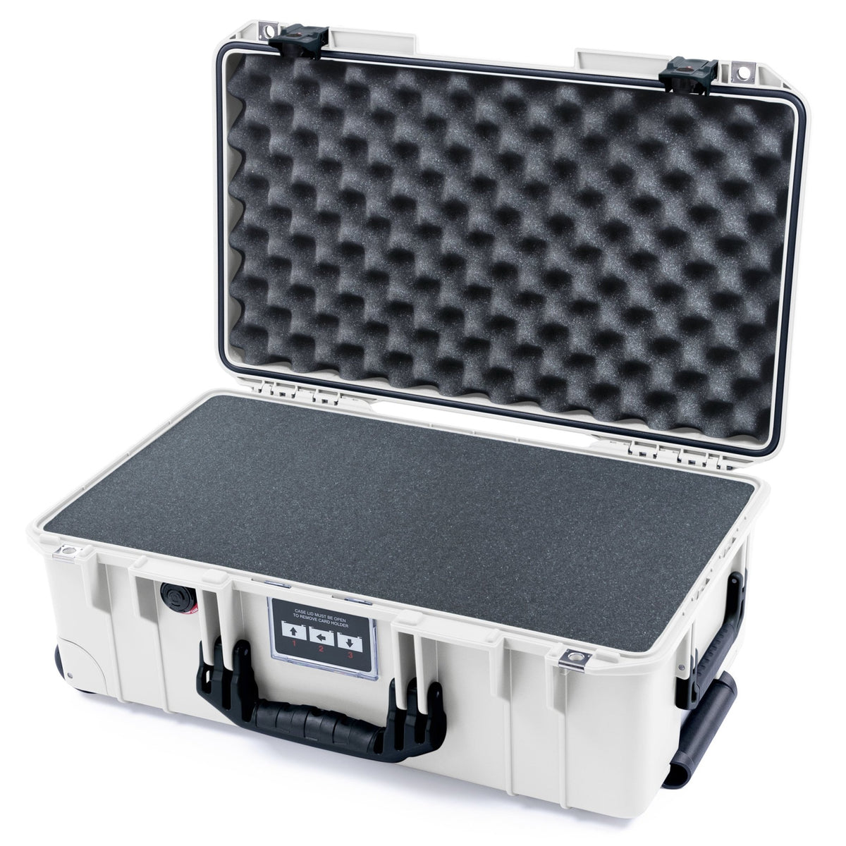 Pelican 1535 Air Carry - on Case - Whiteout &amp; Black TSA Latches - Pick &amp; Pluck Foam / Convoluted Lid Foam