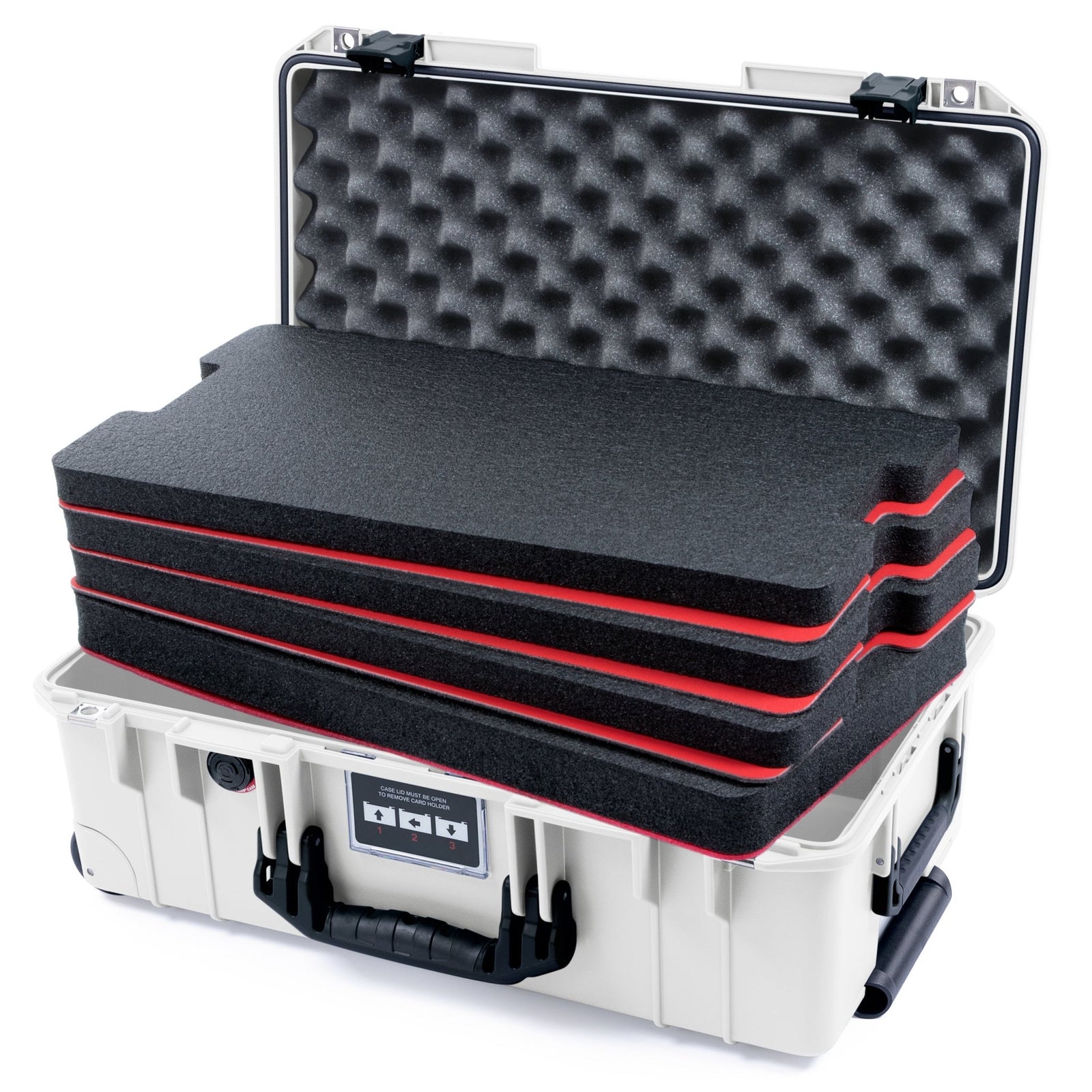 Pelican 1535 Air Carry - on Case - Whiteout & Black - DIY Tool Foam Kit / Convoluted Lid Foam