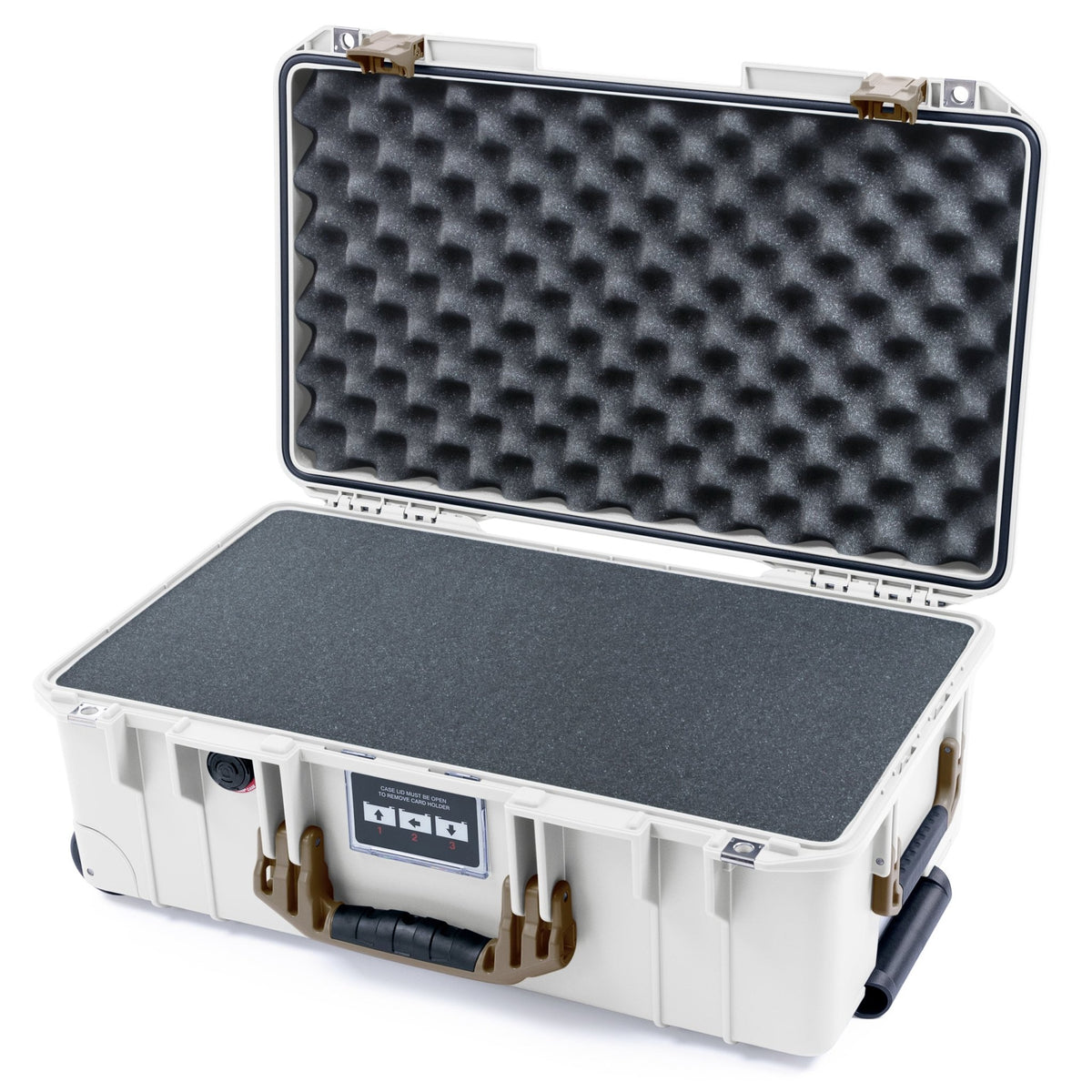 Pelican 1535 Air Carry - on Case - Whiteout &amp; Dark Desert Dirt - Pick &amp; Pluck Foam / Convoluted Lid Foam
