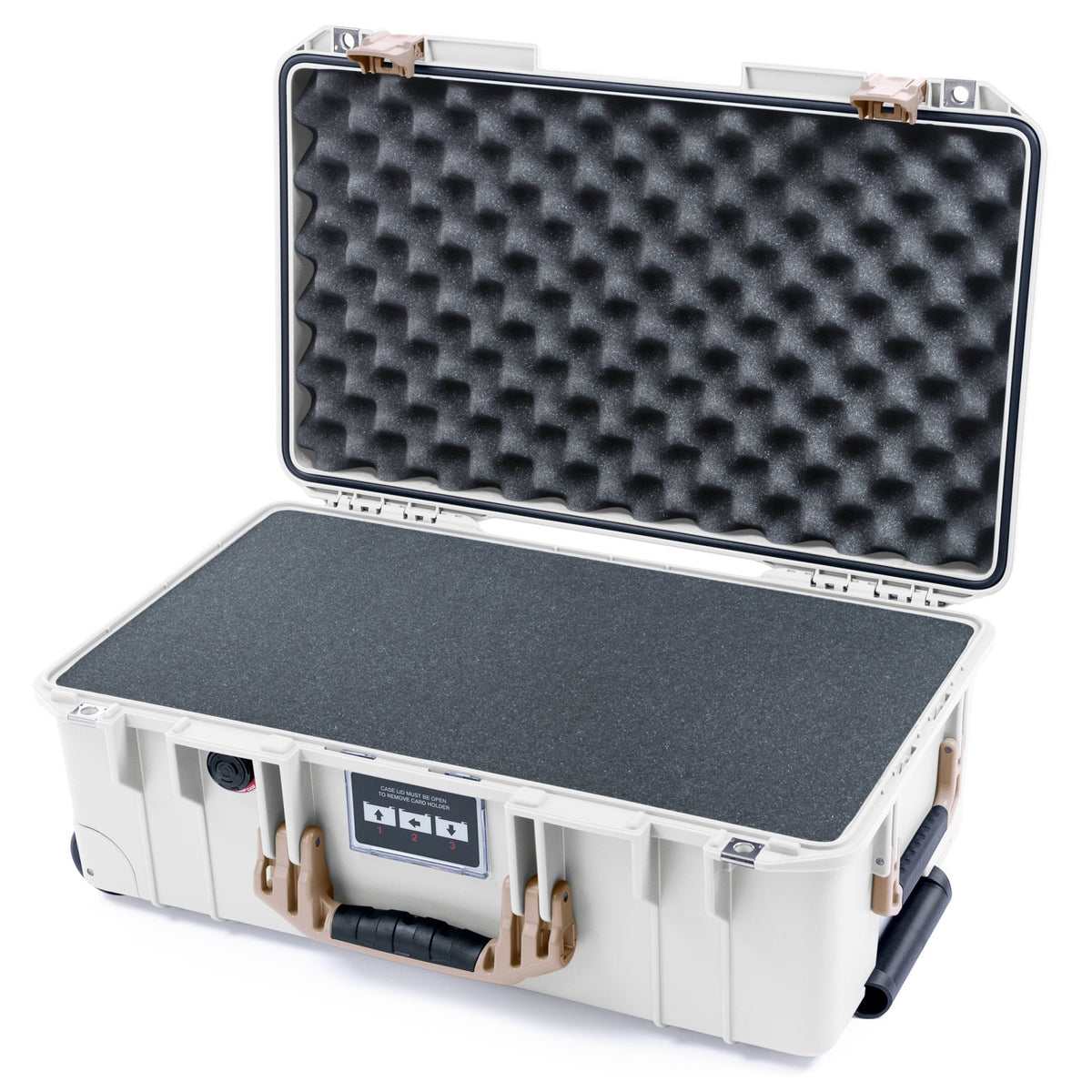 Pelican 1535 Air Carry - on Case - Whiteout &amp; Desert Tan - Pick &amp; Pluck Foam / Convoluted Lid Foam