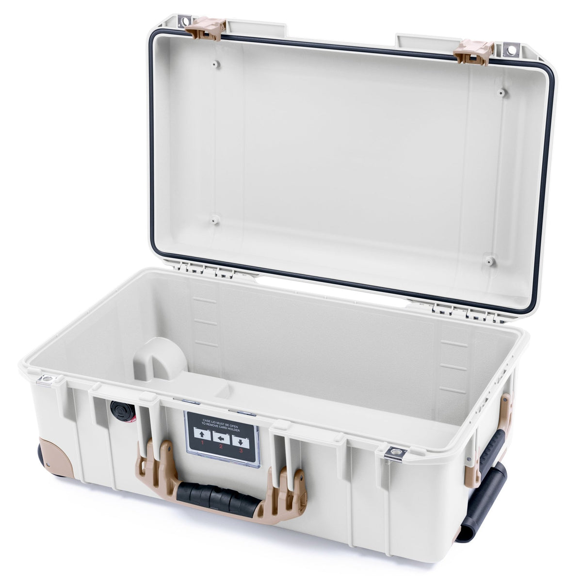 Pelican 1535 Air Carry - on Case - Whiteout &amp; Desert Tan Trolley - Empty