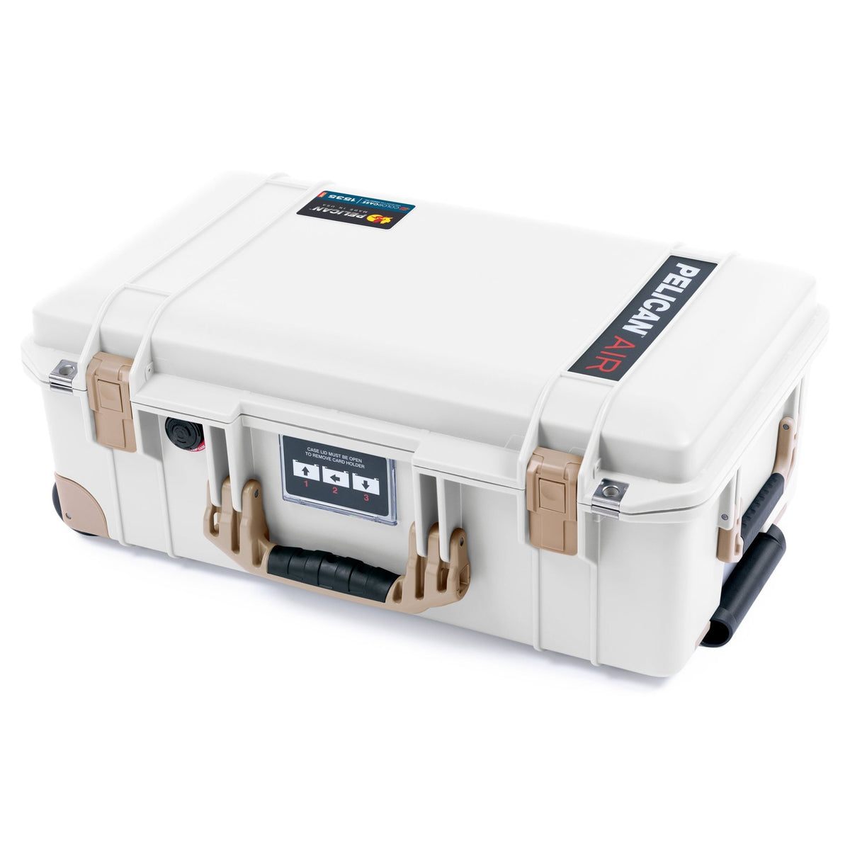 Pelican 1535 Air Carry - on Case - Whiteout &amp; Desert Tan Trolley - Empty