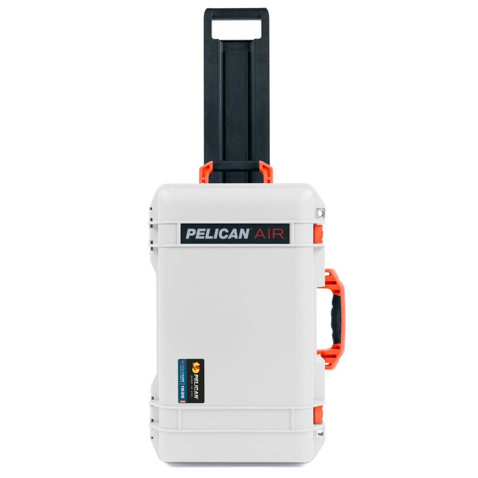 Pelican 1535 Air Carry - on Case - Whiteout & Orange Trolley - Empty