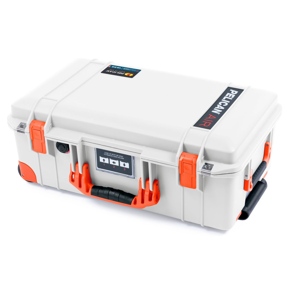 Pelican 1535 Air Carry - on Case - Whiteout &amp; Orange Trolley - Empty