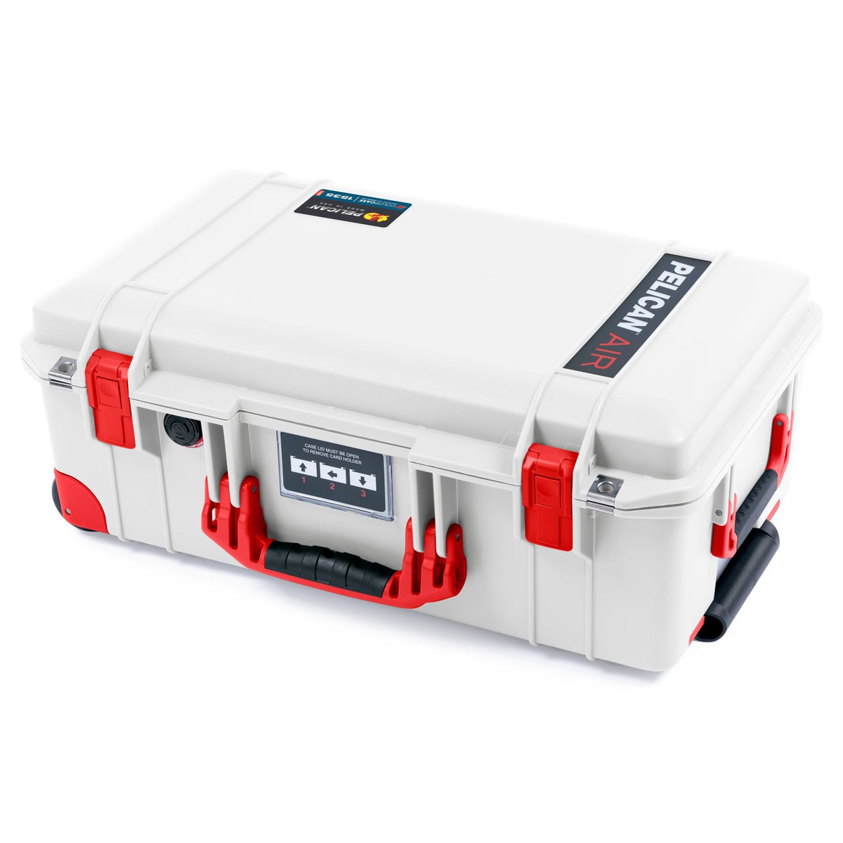 Pelican 1535 Air Carry - on Case - Whiteout &amp; Red Trolley - Empty