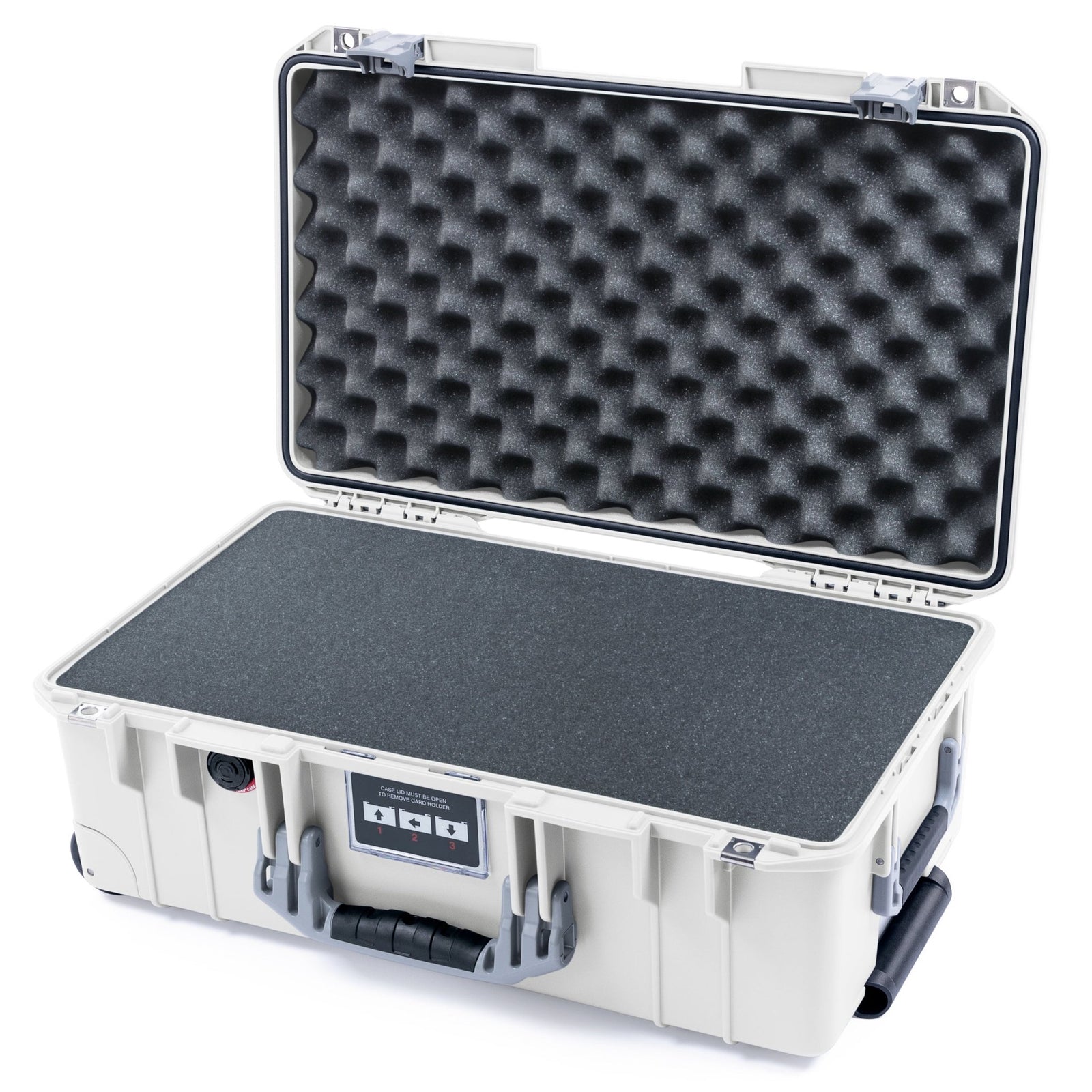 Pelican 1535 Air Carry - on Case - Whiteout & Silver - Pick & Pluck Foam / Convoluted Lid Foam