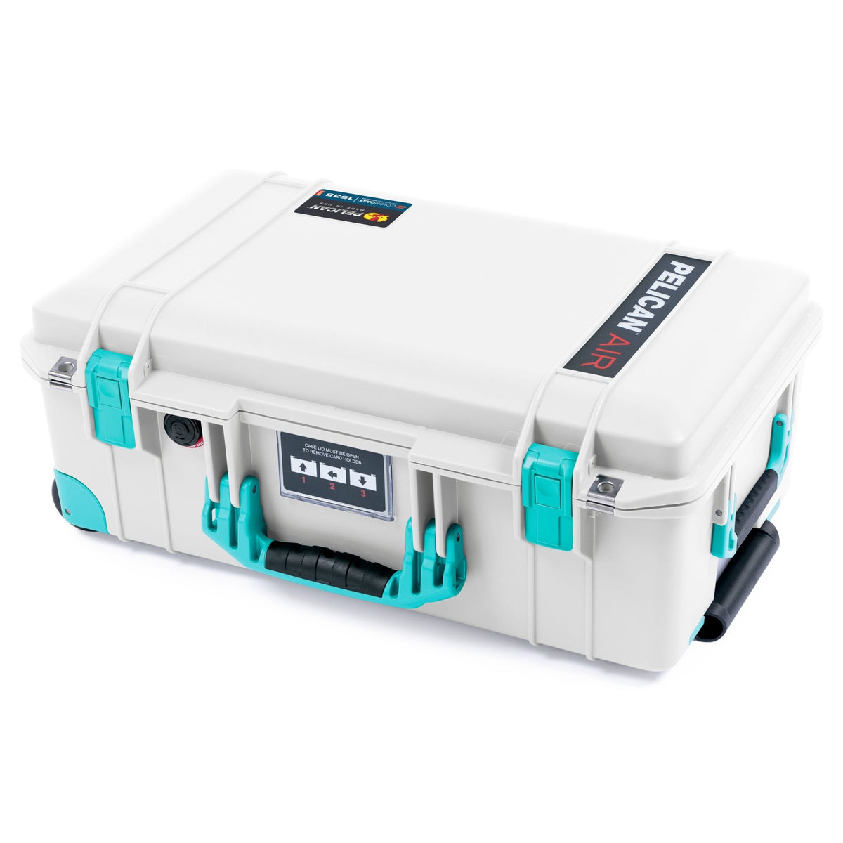 Pelican 1535 Air Carry - on Case - Whiteout &amp; Teal Trolley - Empty