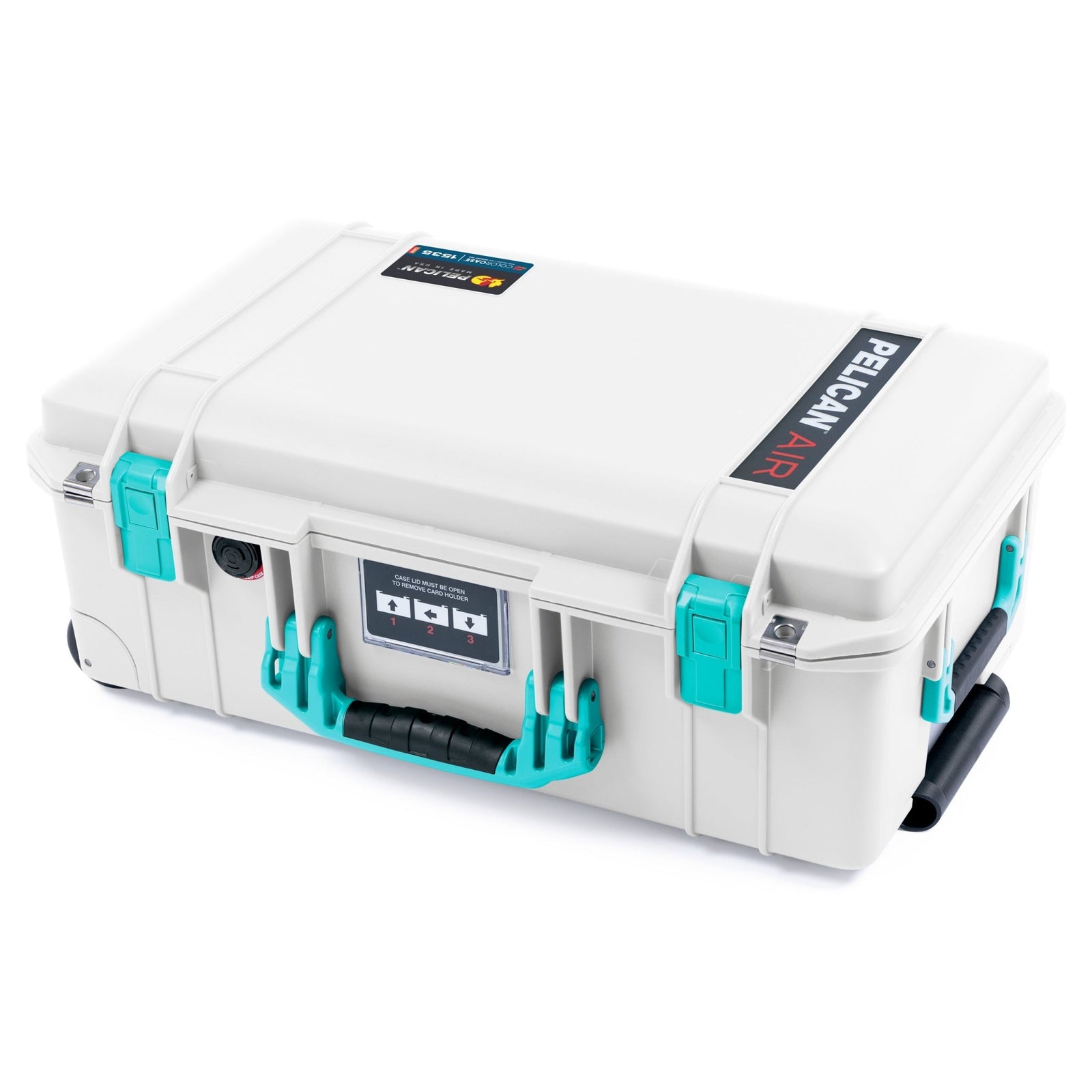 Pelican 1535 Air Carry - on Case - Whiteout & Teal - Empty