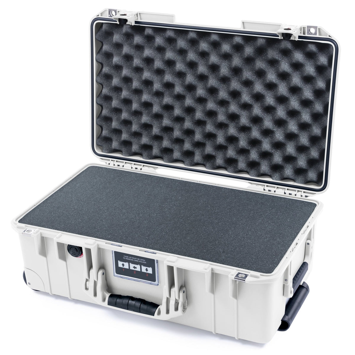 Pelican 1535 Air Carry - on Case - Whiteout & White TSA Latches - Pick & Pluck Foam / Convoluted Lid Foam